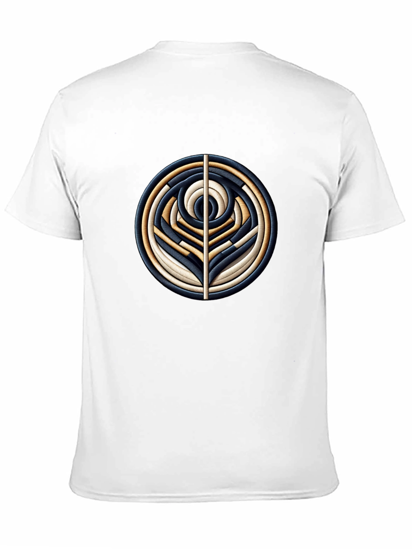Abstract Geometric Circle Art Black T-Shirt