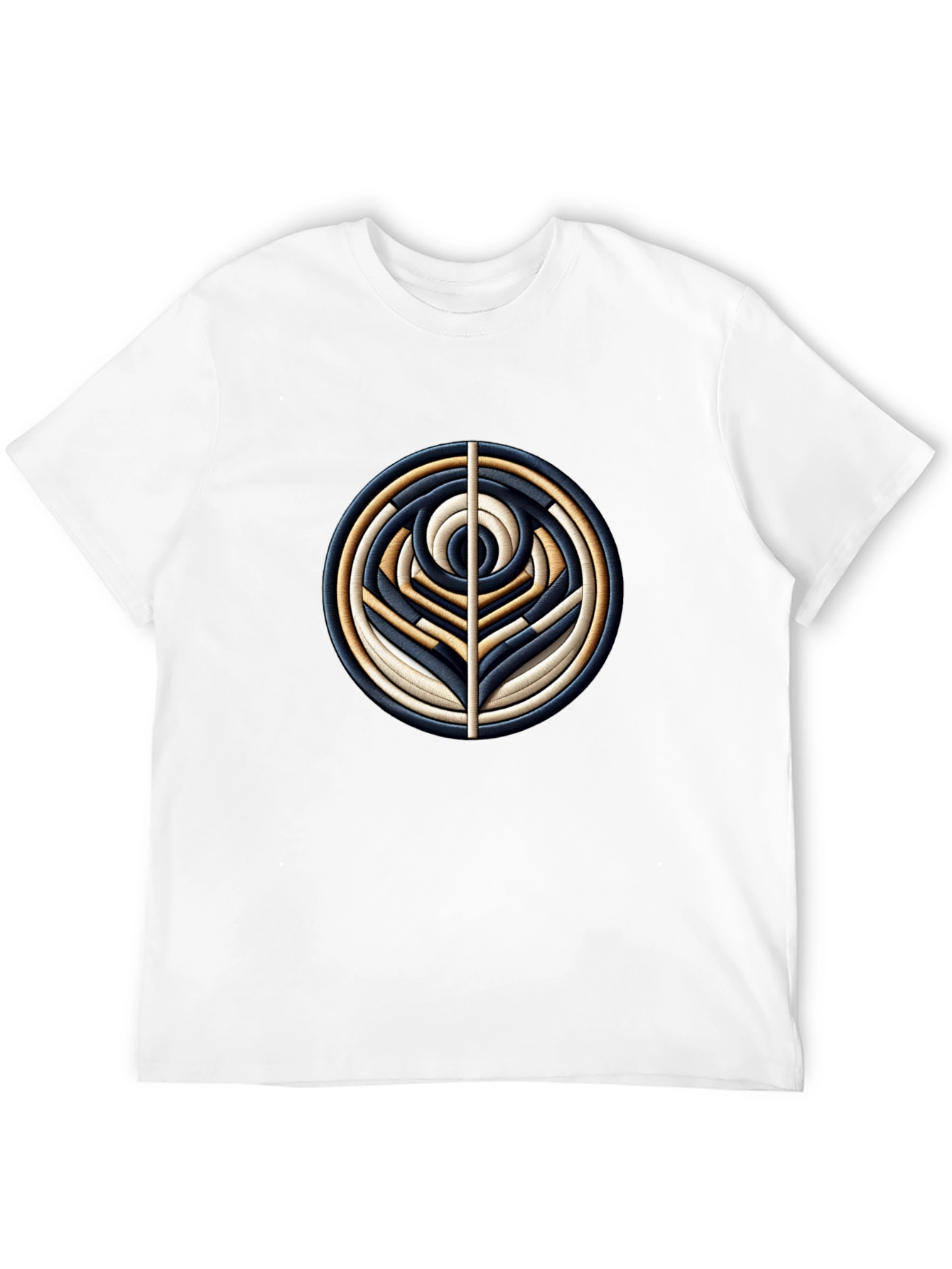 Abstract Geometric Circle Art Black T-Shirt
