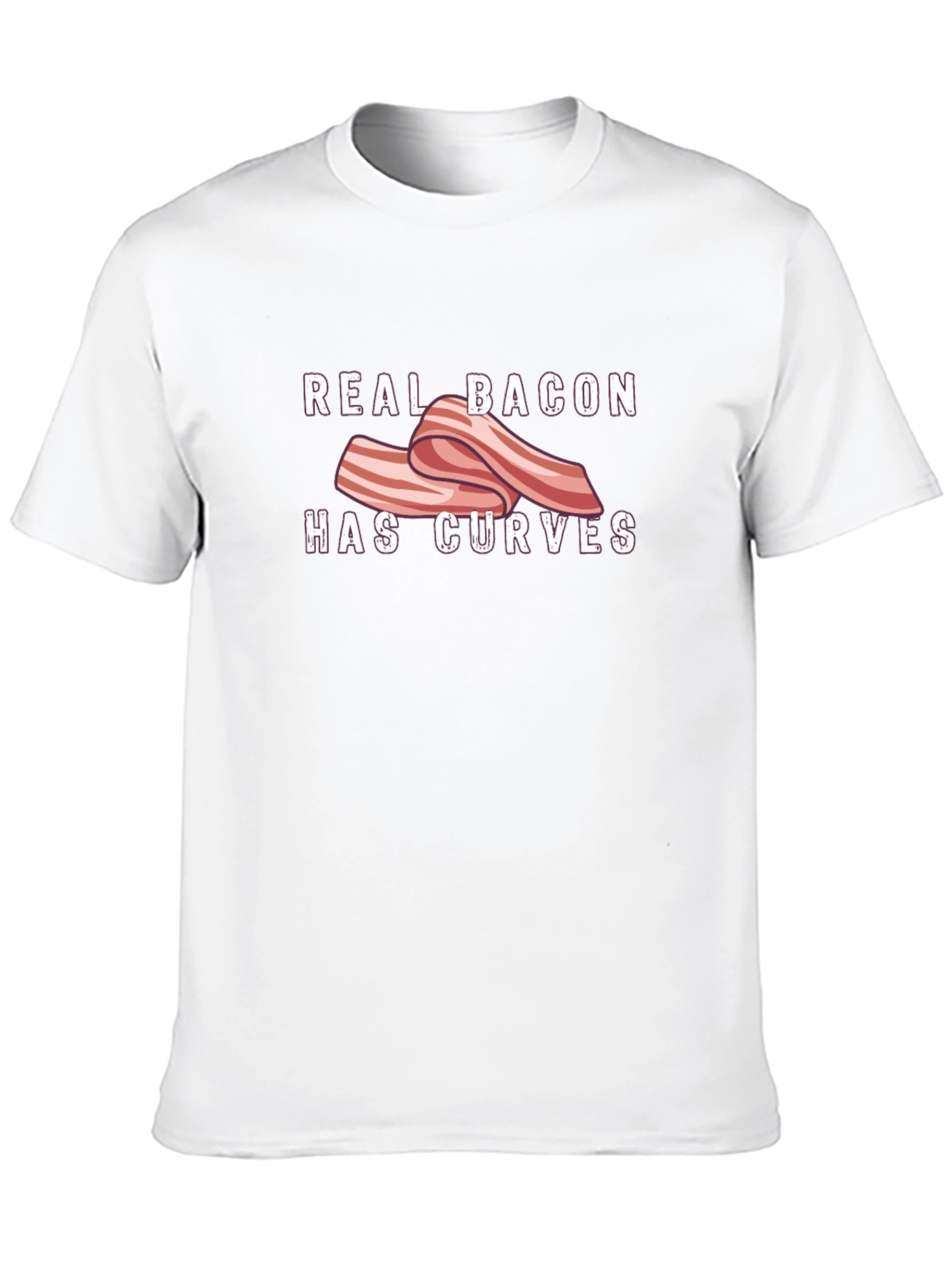 Real Bacon Has Curves Graphic T-Shirt