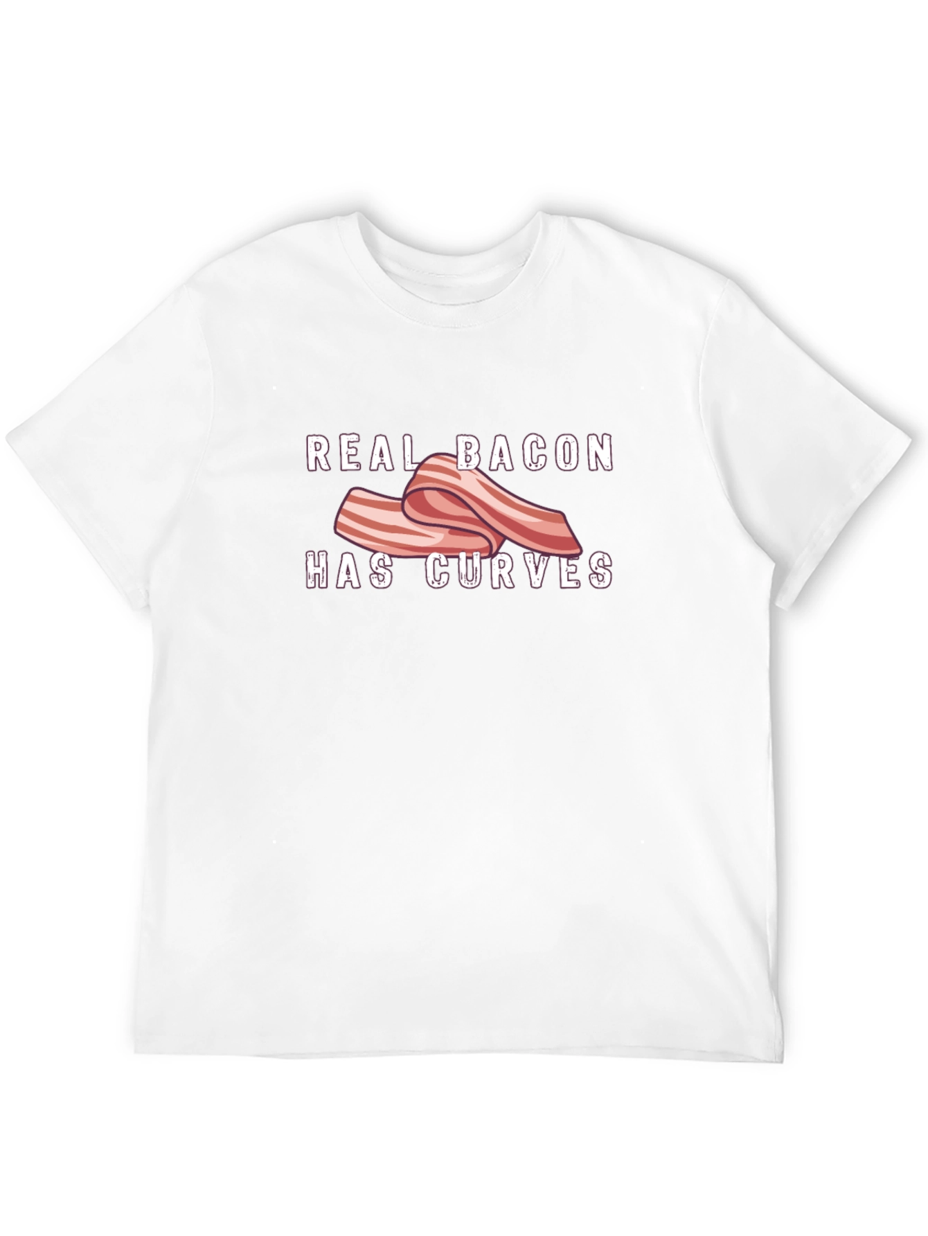 Real Bacon Has Curves Graphic T-Shirt