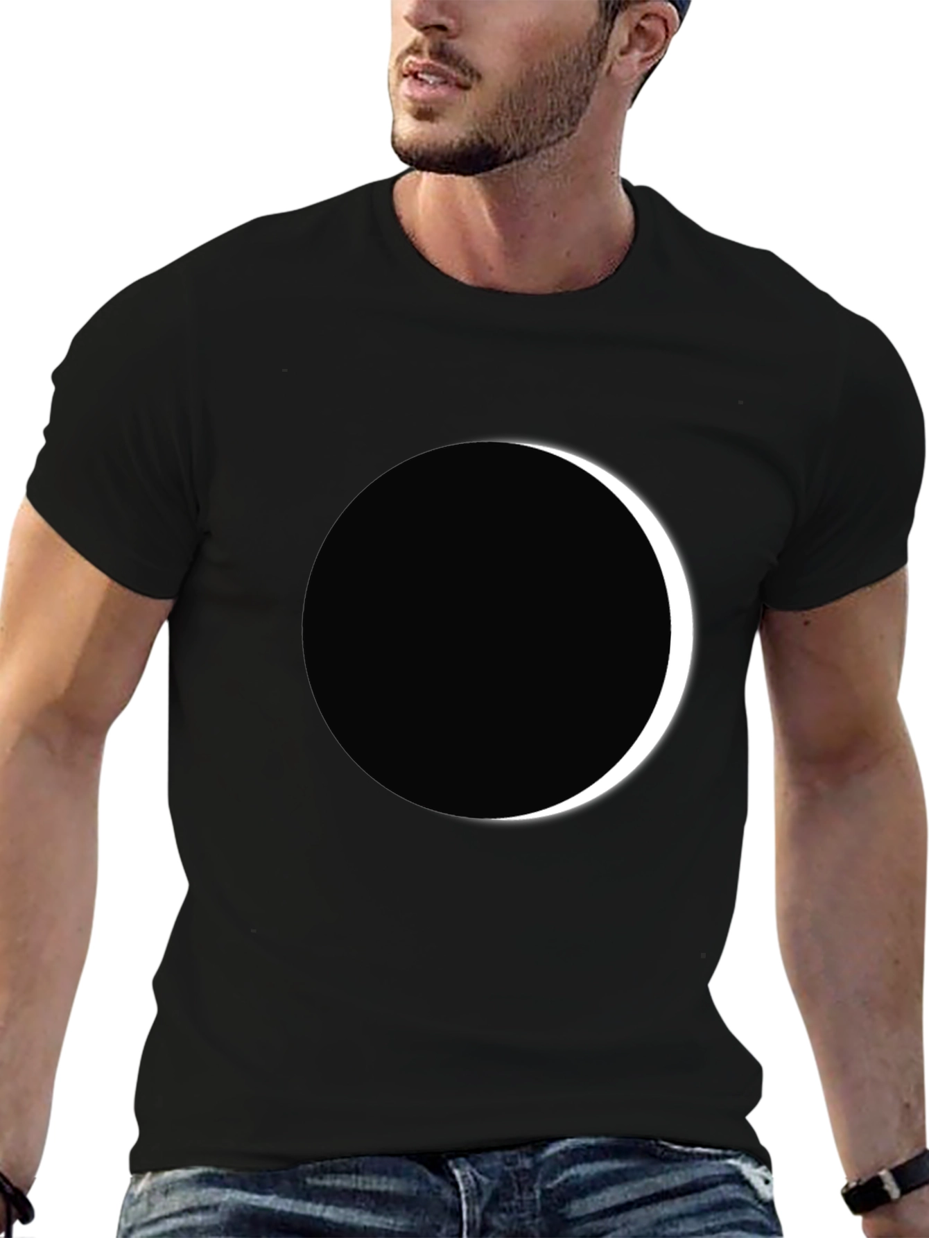 Eclipse Graphic Tee - Stylish Black T-Shirt