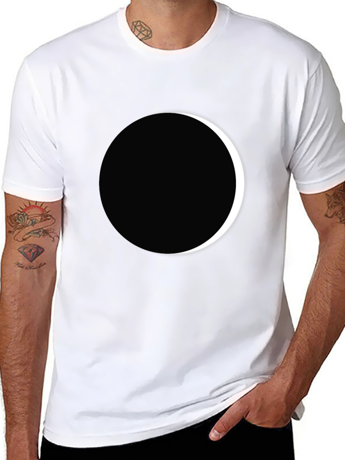 Eclipse Graphic Tee - Stylish Black T-Shirt