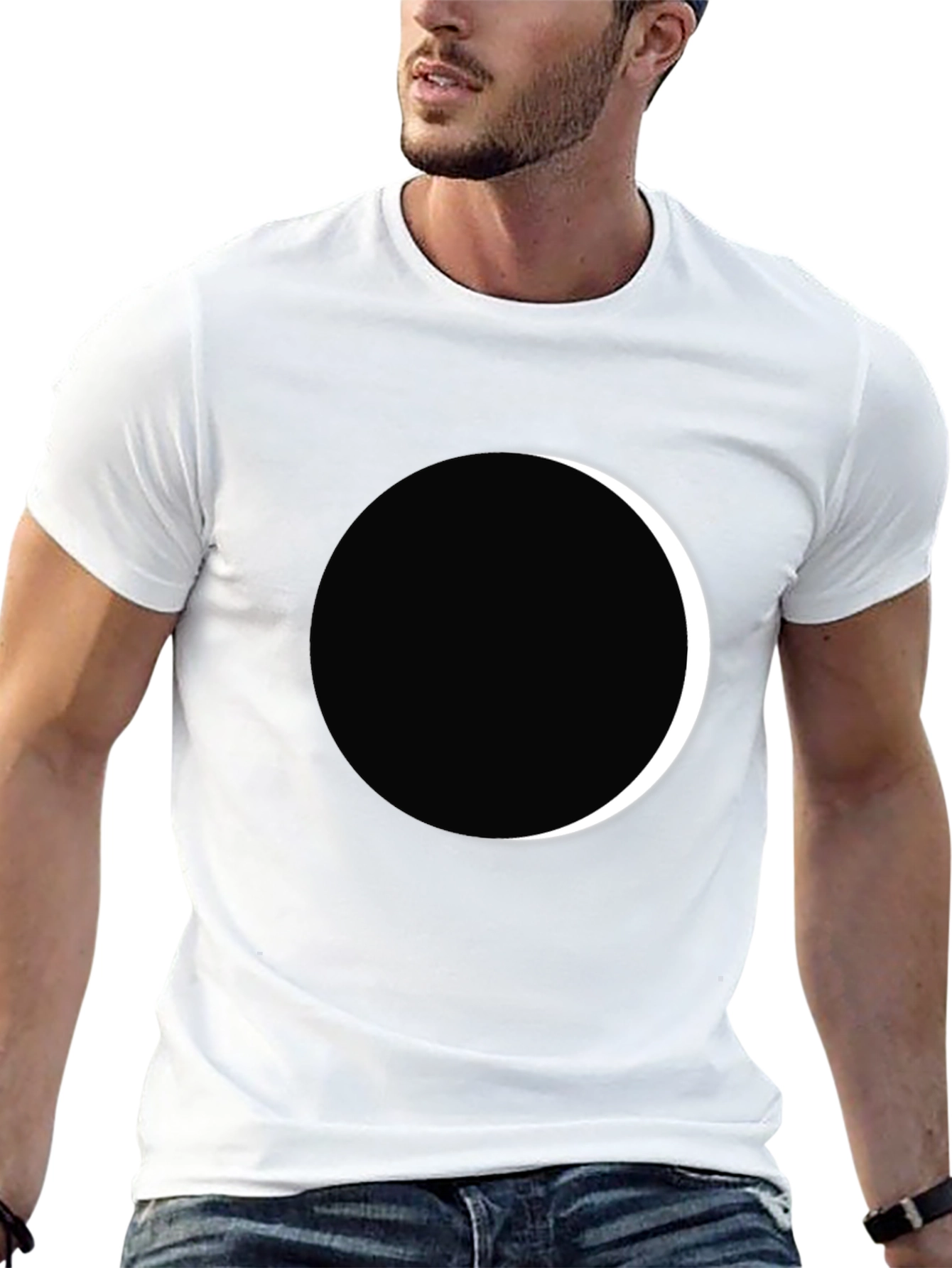 Eclipse Graphic Tee - Stylish Black T-Shirt
