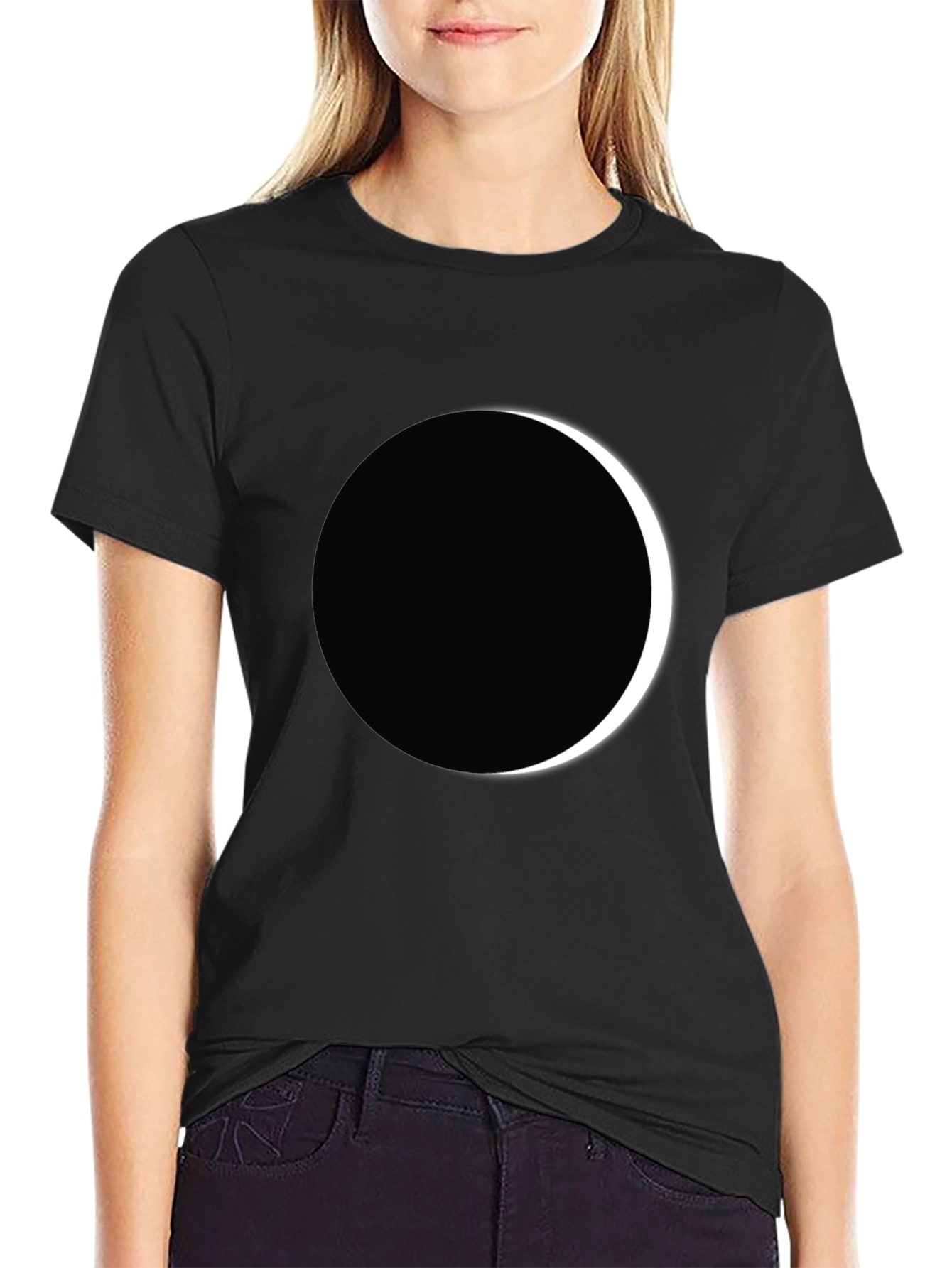 Eclipse Graphic Tee - Stylish Black T-Shirt