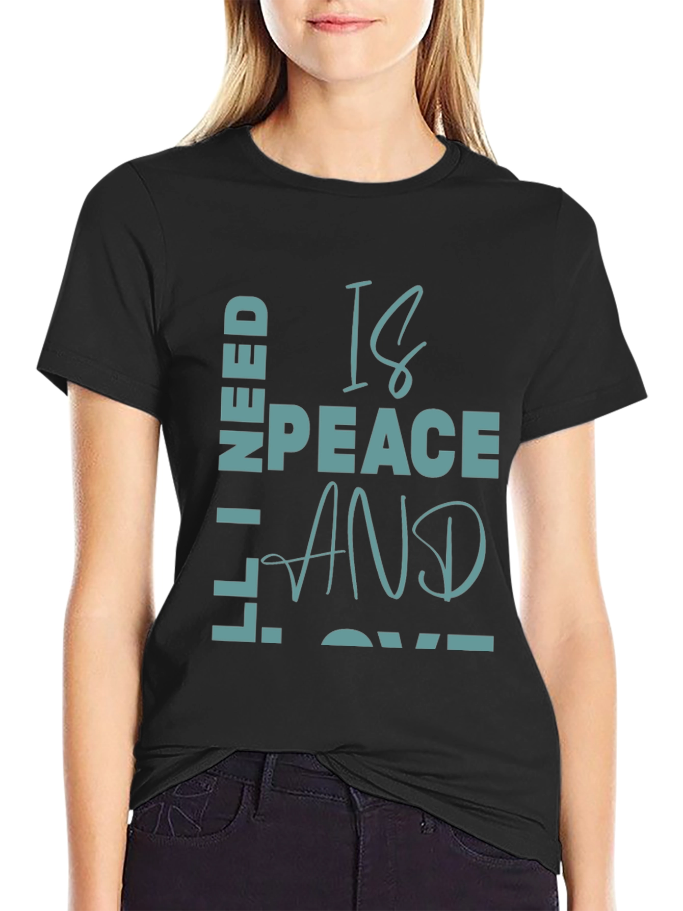 Peace and Love Graphic T-Shirt - Casual Comfort