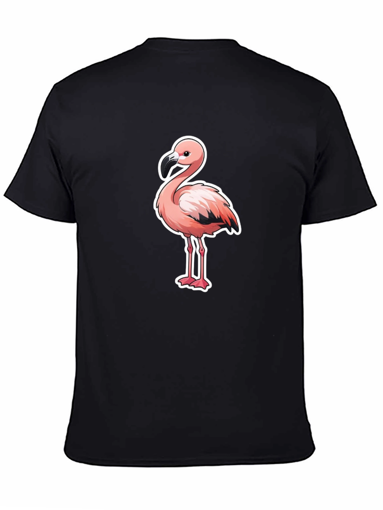 Flamingo Graphic T-Shirt - Black Cotton Tee