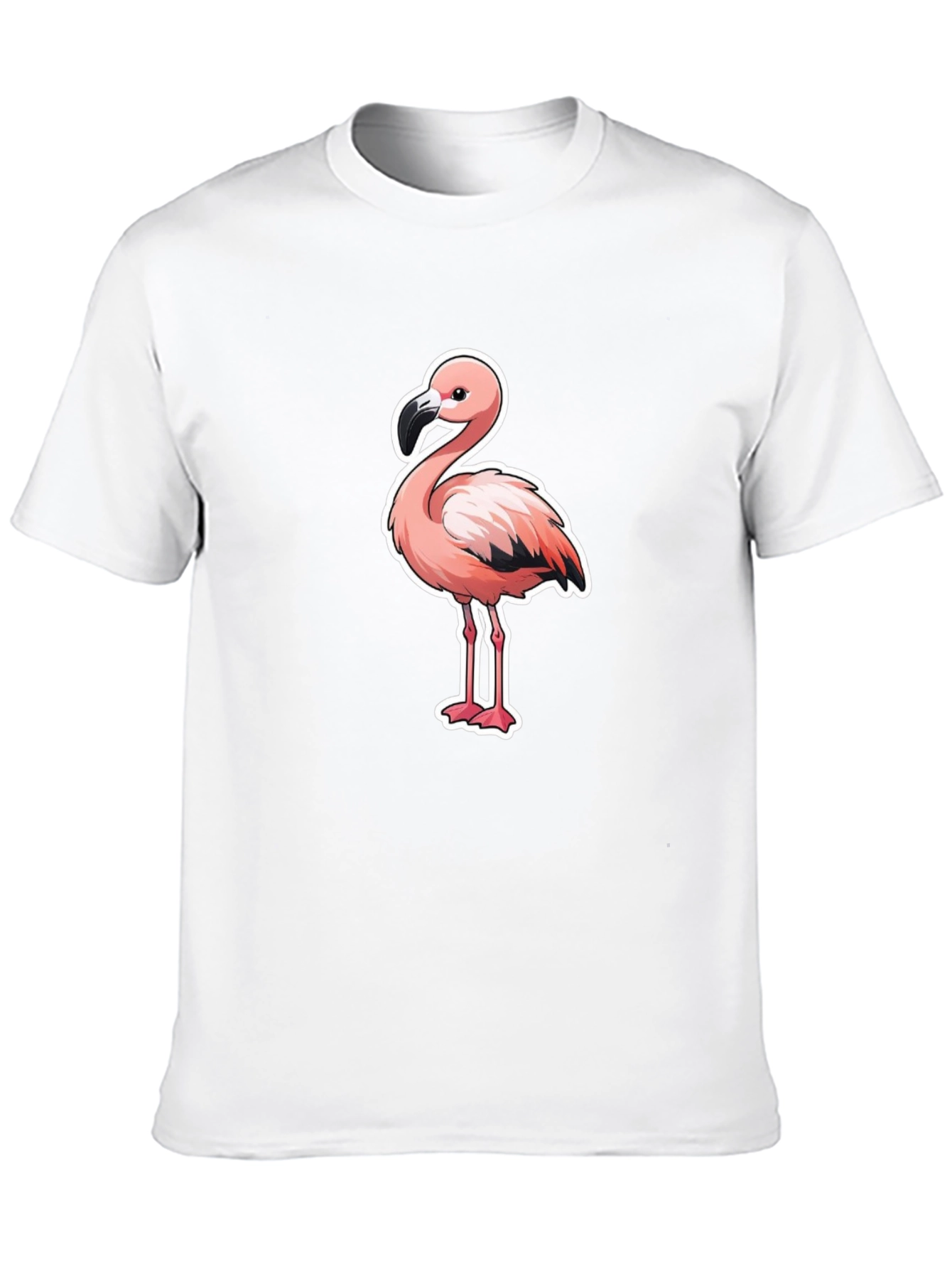 Flamingo Graphic T-Shirt - Black Cotton Tee