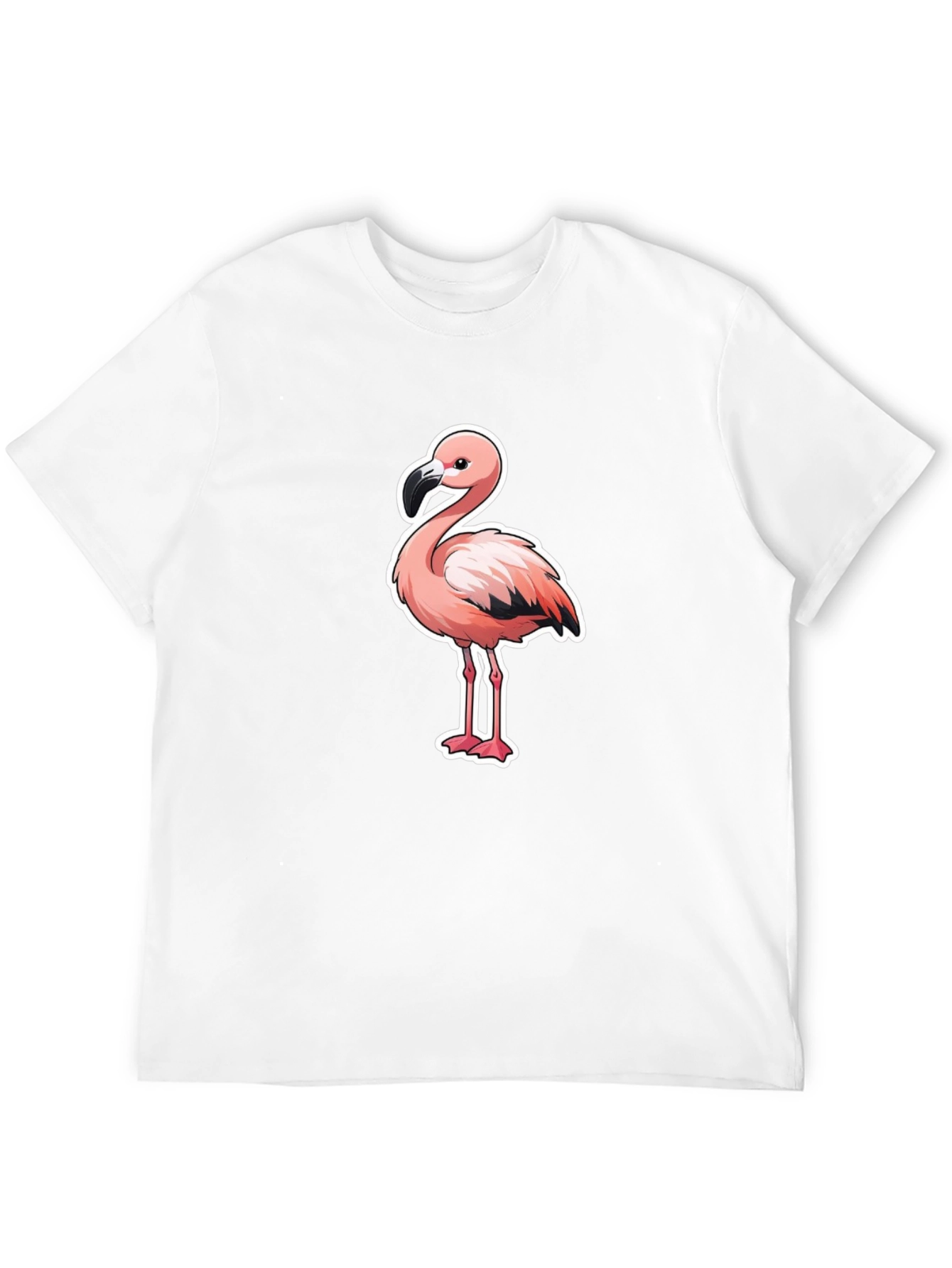 Flamingo Graphic T-Shirt - Black Cotton Tee