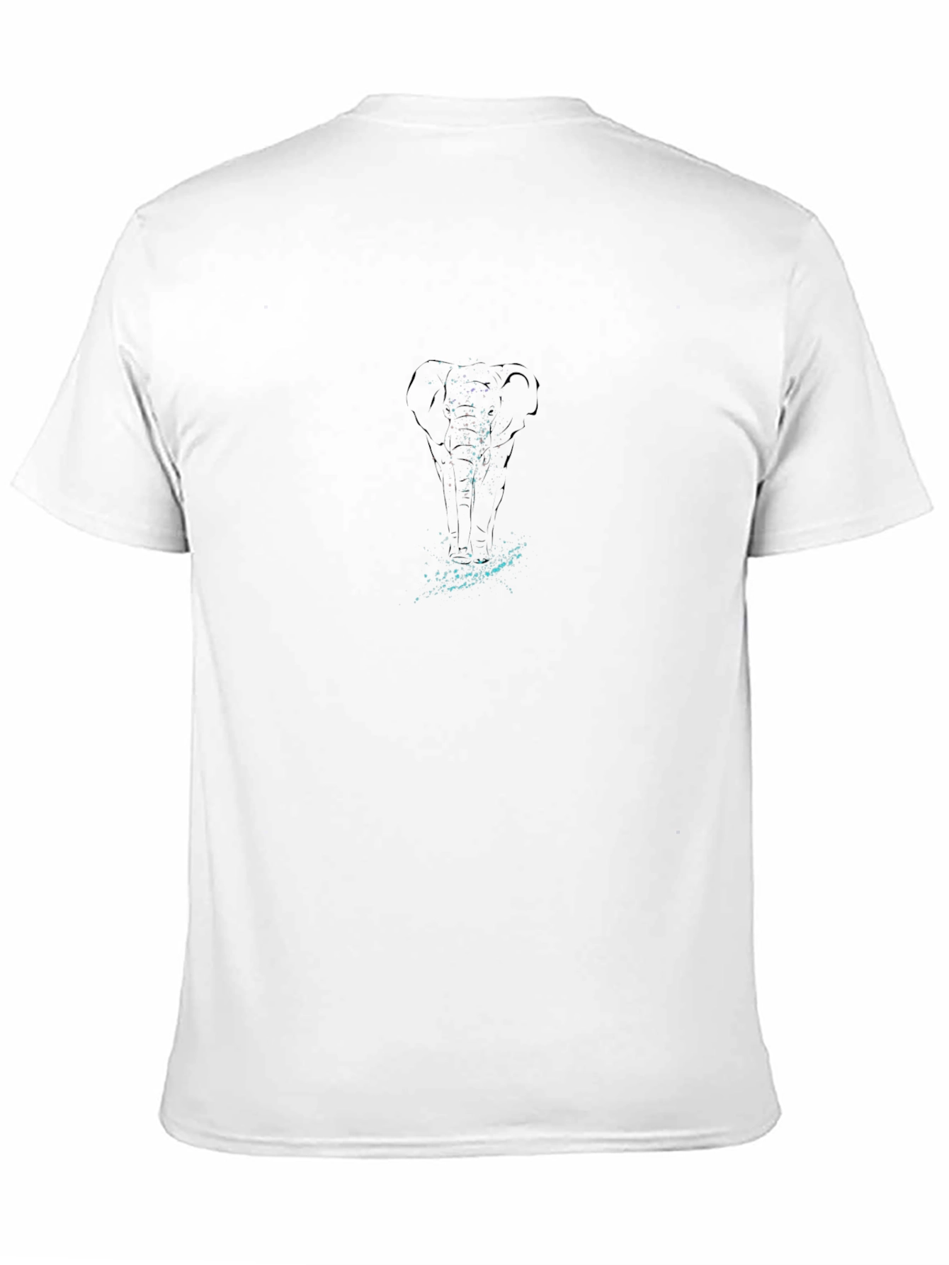 Abstract Elephant T-Shirt - Black