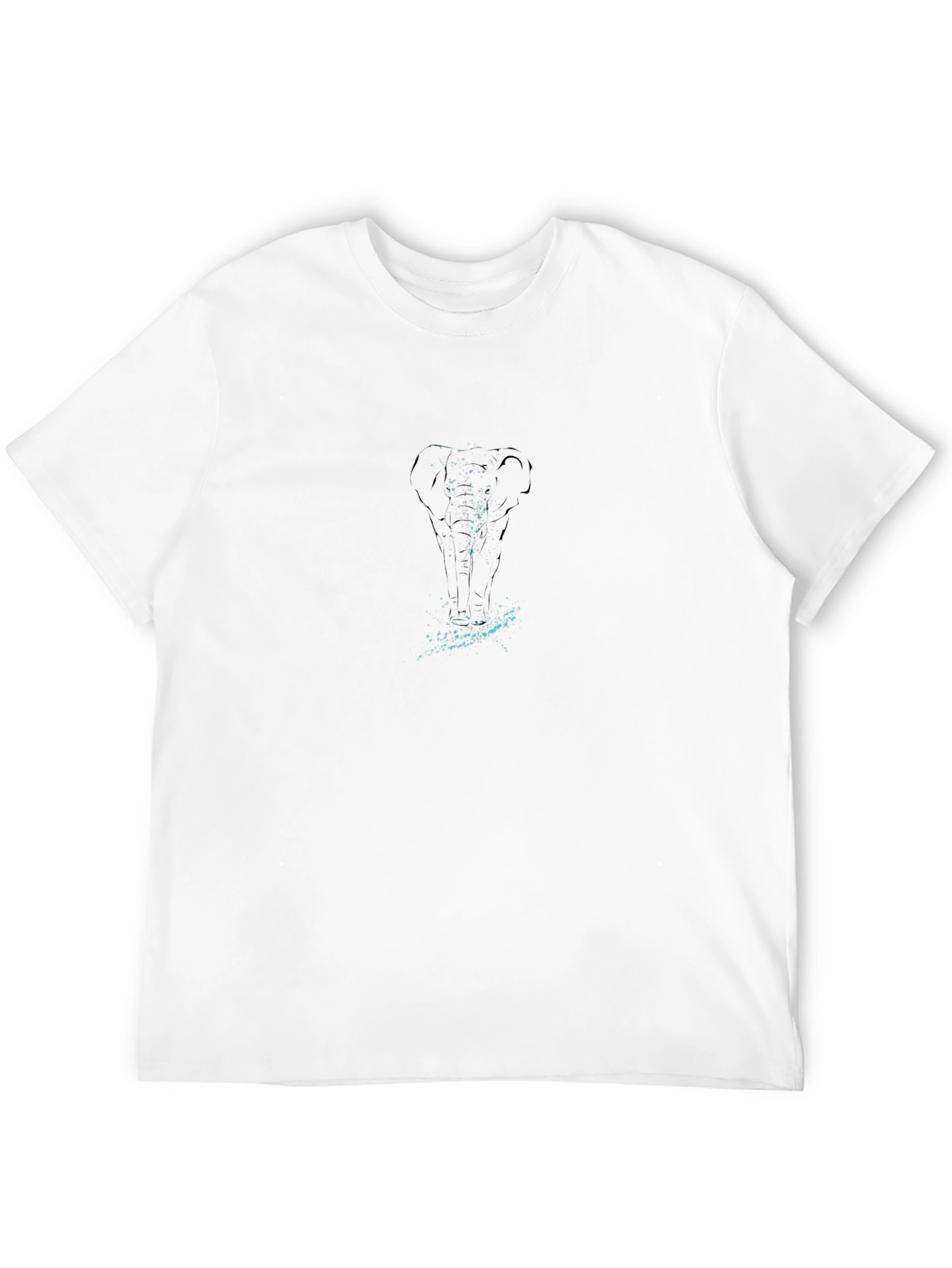Abstract Elephant T-Shirt - Black