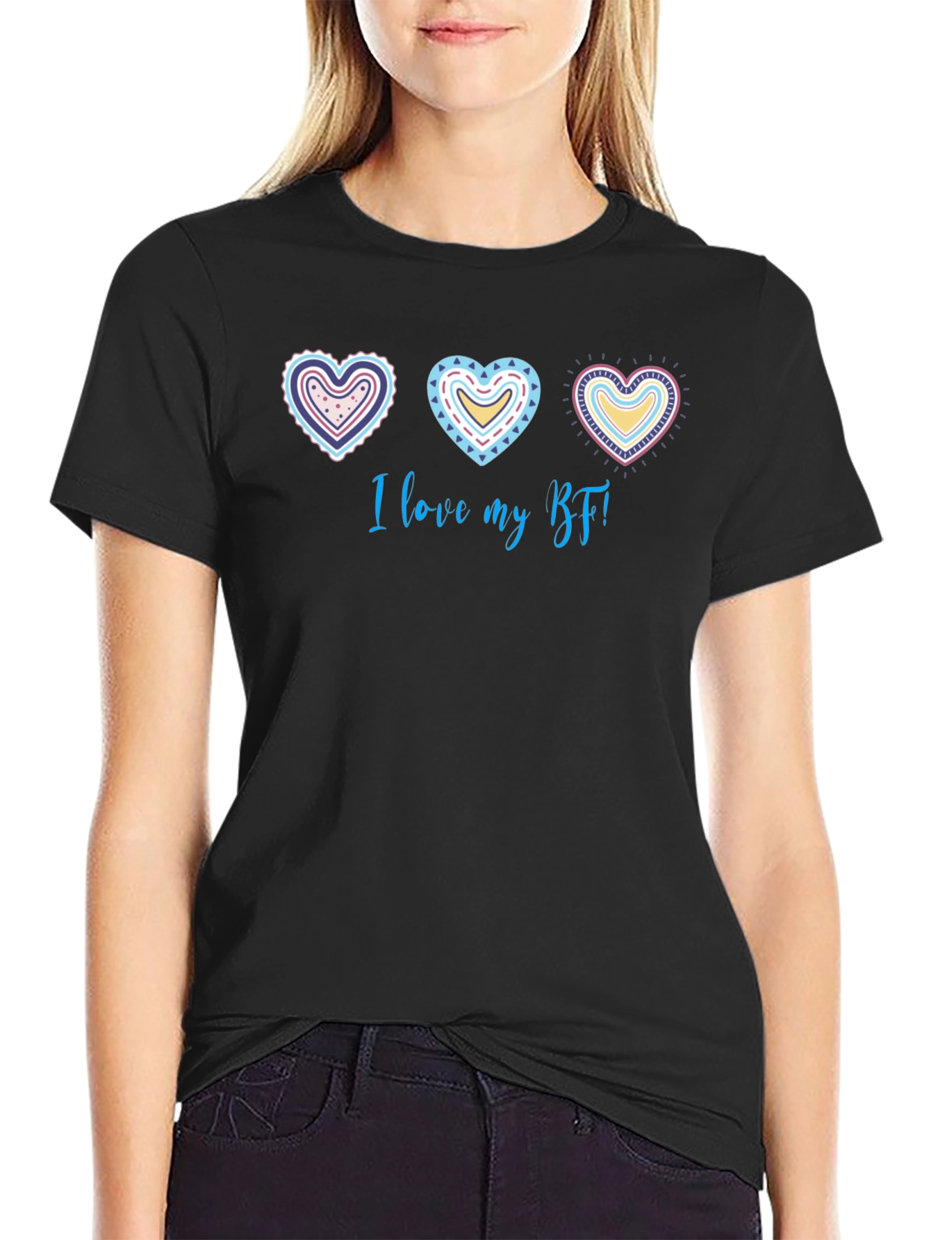I Love My BF Graphic Tee - Heart Design