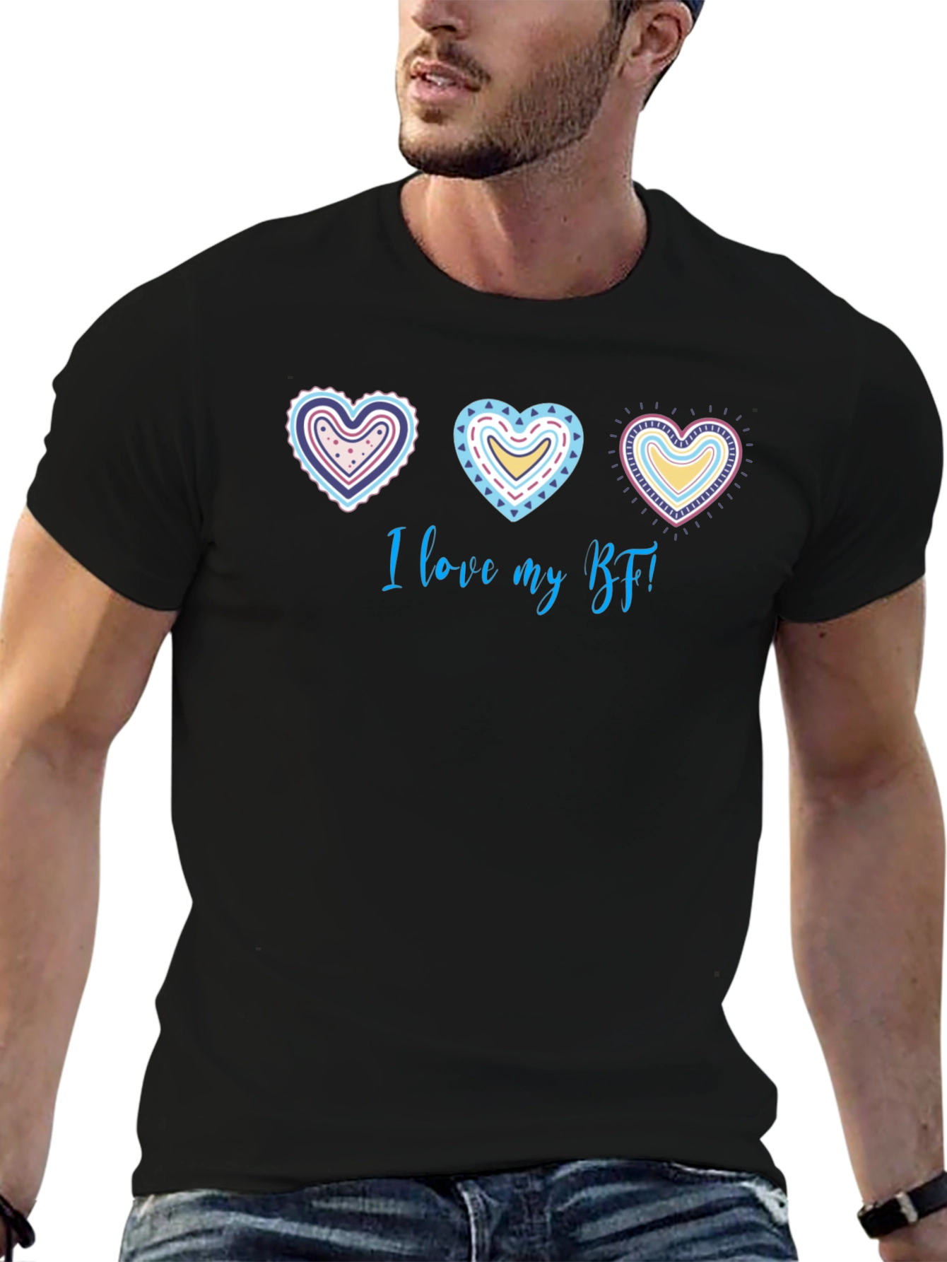 I Love My BF Graphic Tee - Heart Design