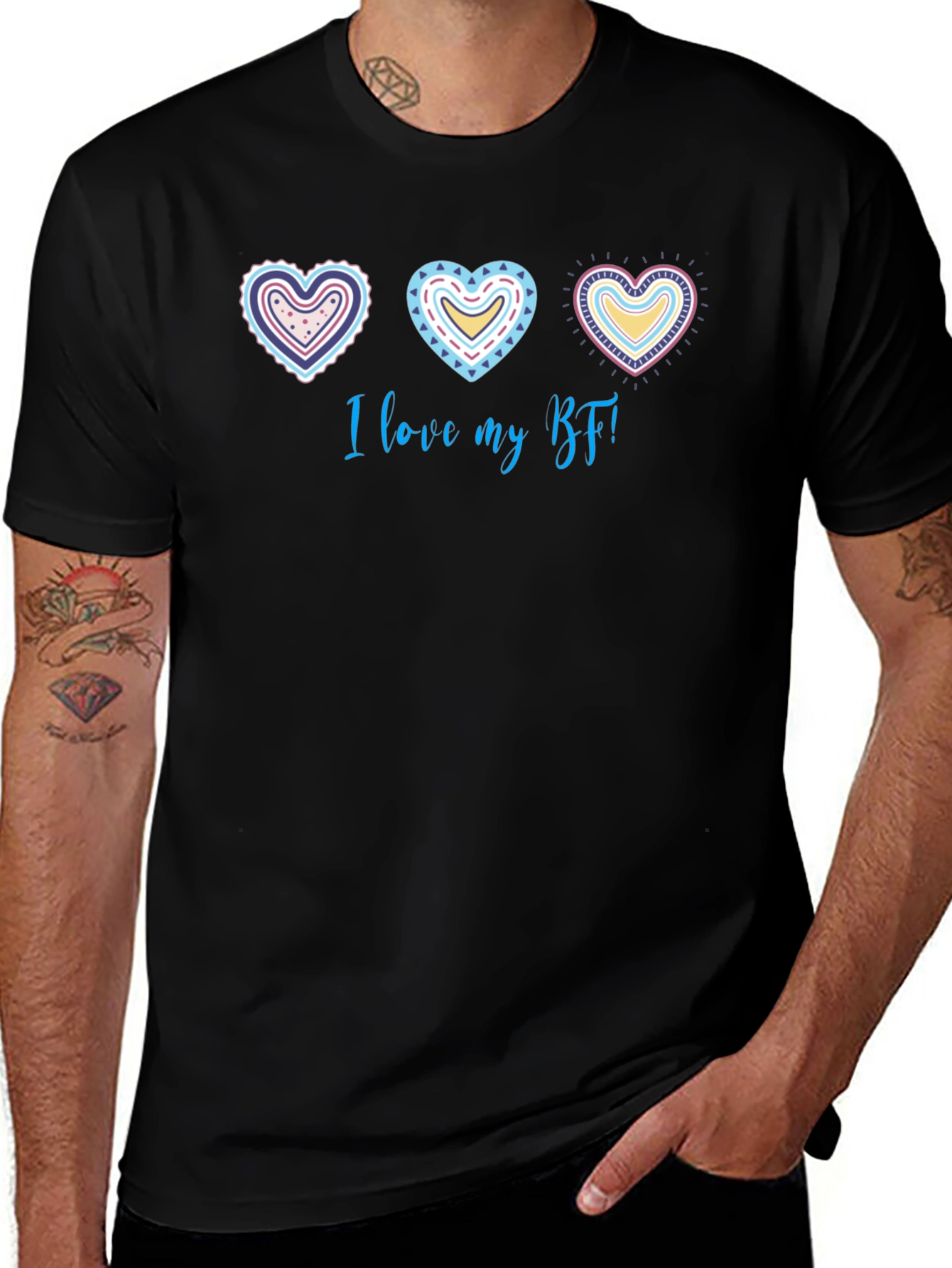 I Love My BF Graphic Tee - Heart Design