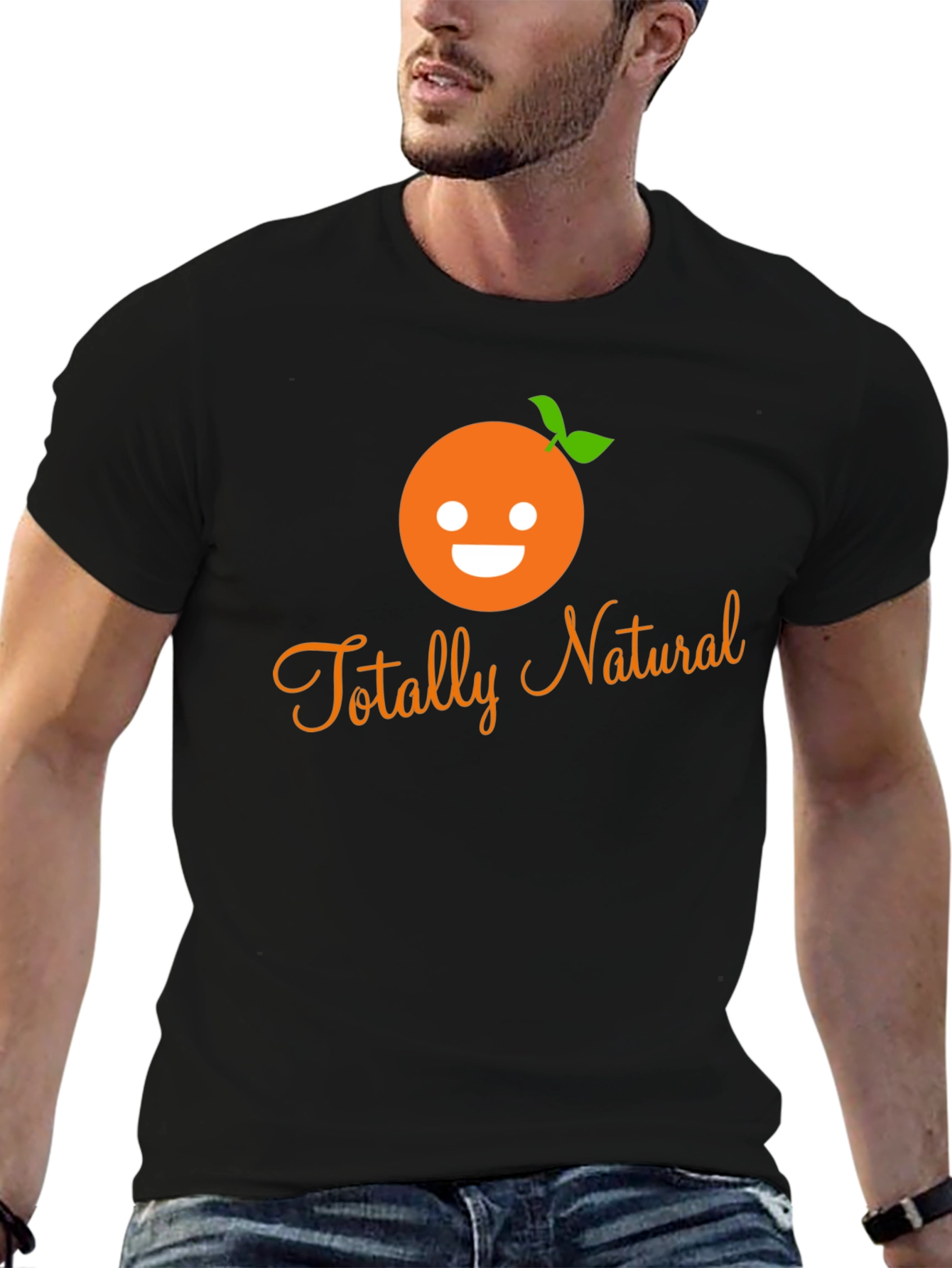 Totally Natural Orange Graphic T-Shirt