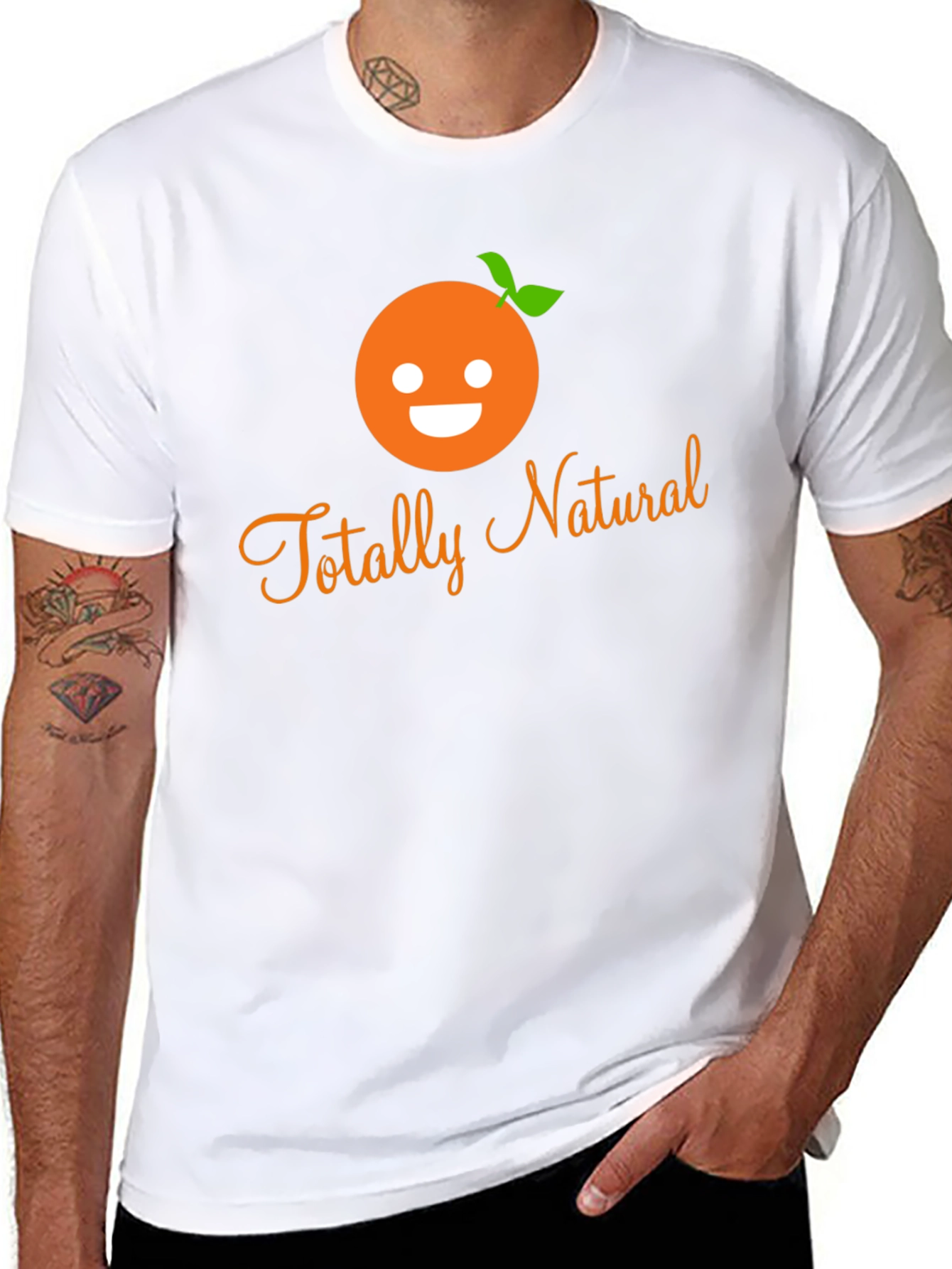 Totally Natural Orange Graphic T-Shirt