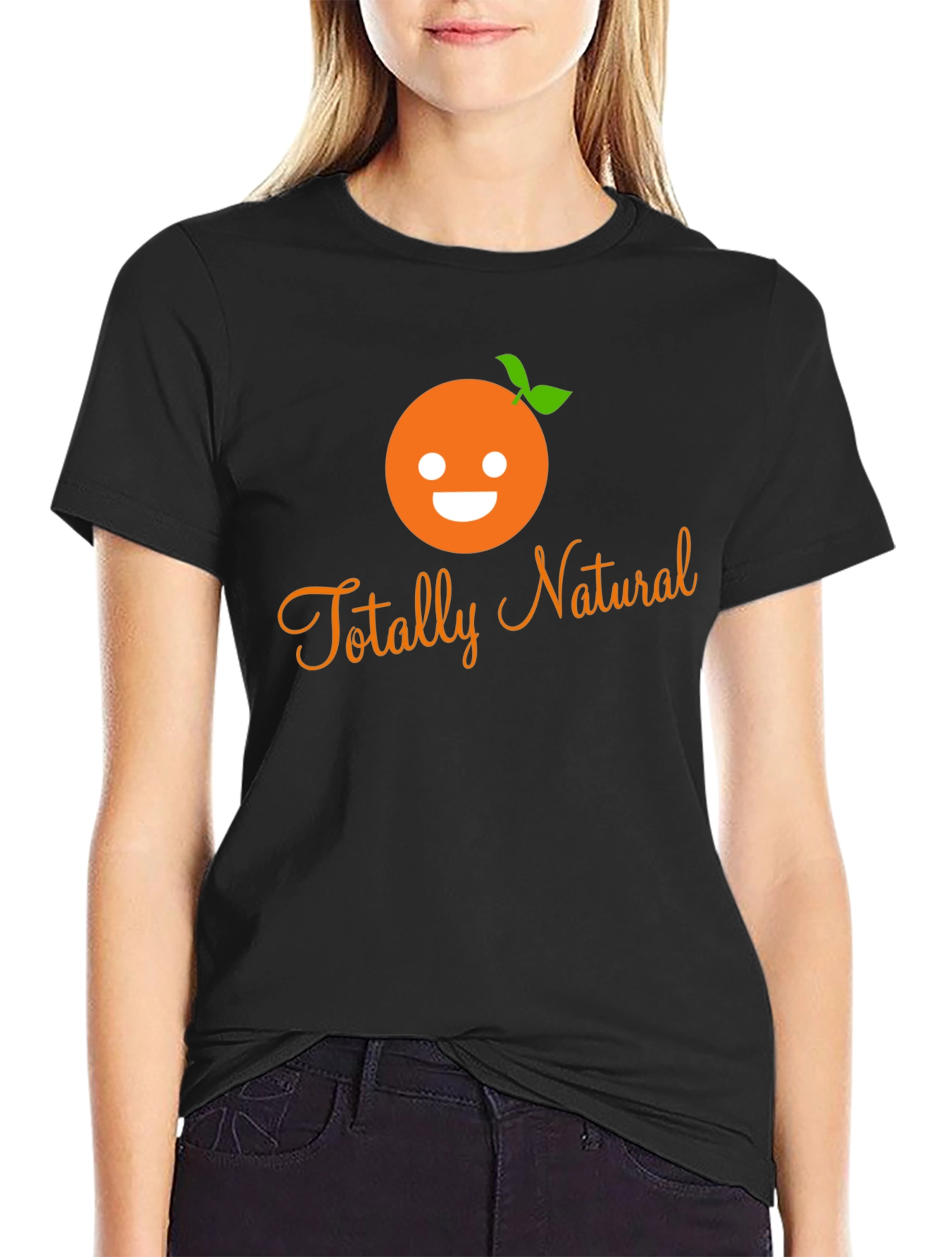 Totally Natural Orange Graphic T-Shirt