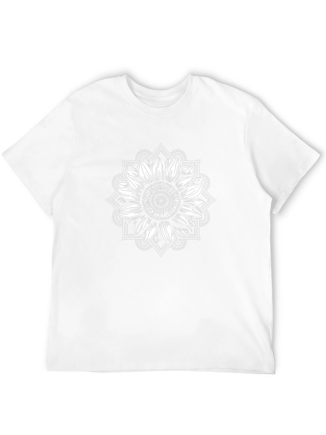 Sunflower Mandala Black T-Shirt