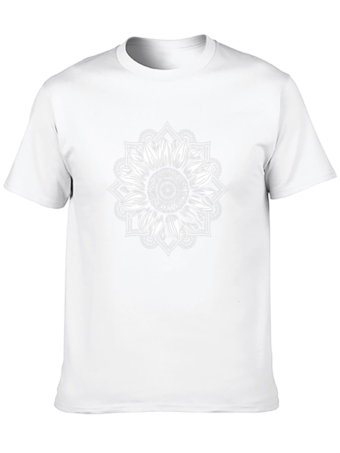 Sunflower Mandala Black T-Shirt