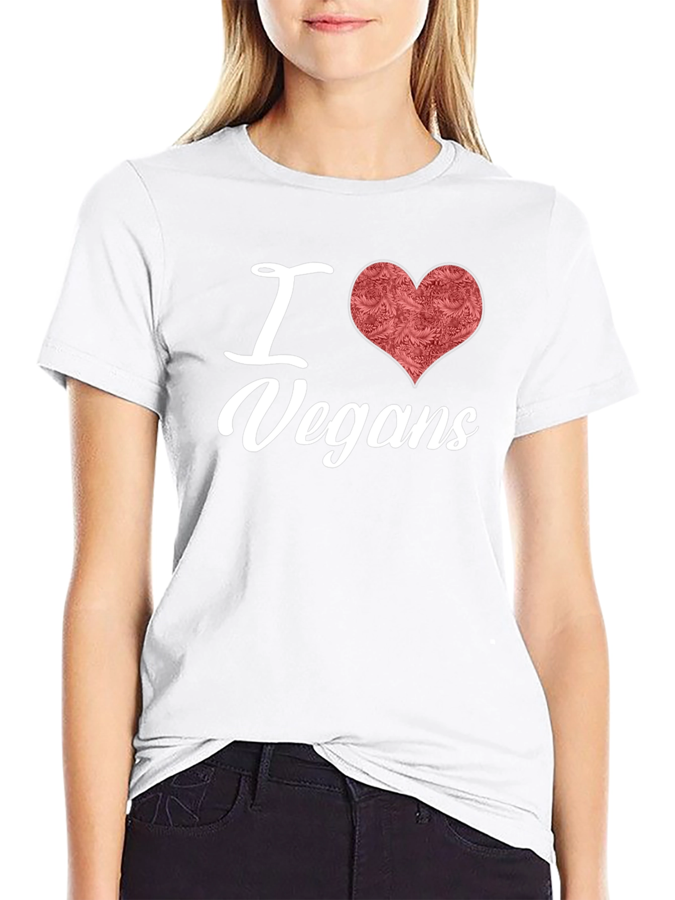 I Heart Vegans Graphic Tee - Black