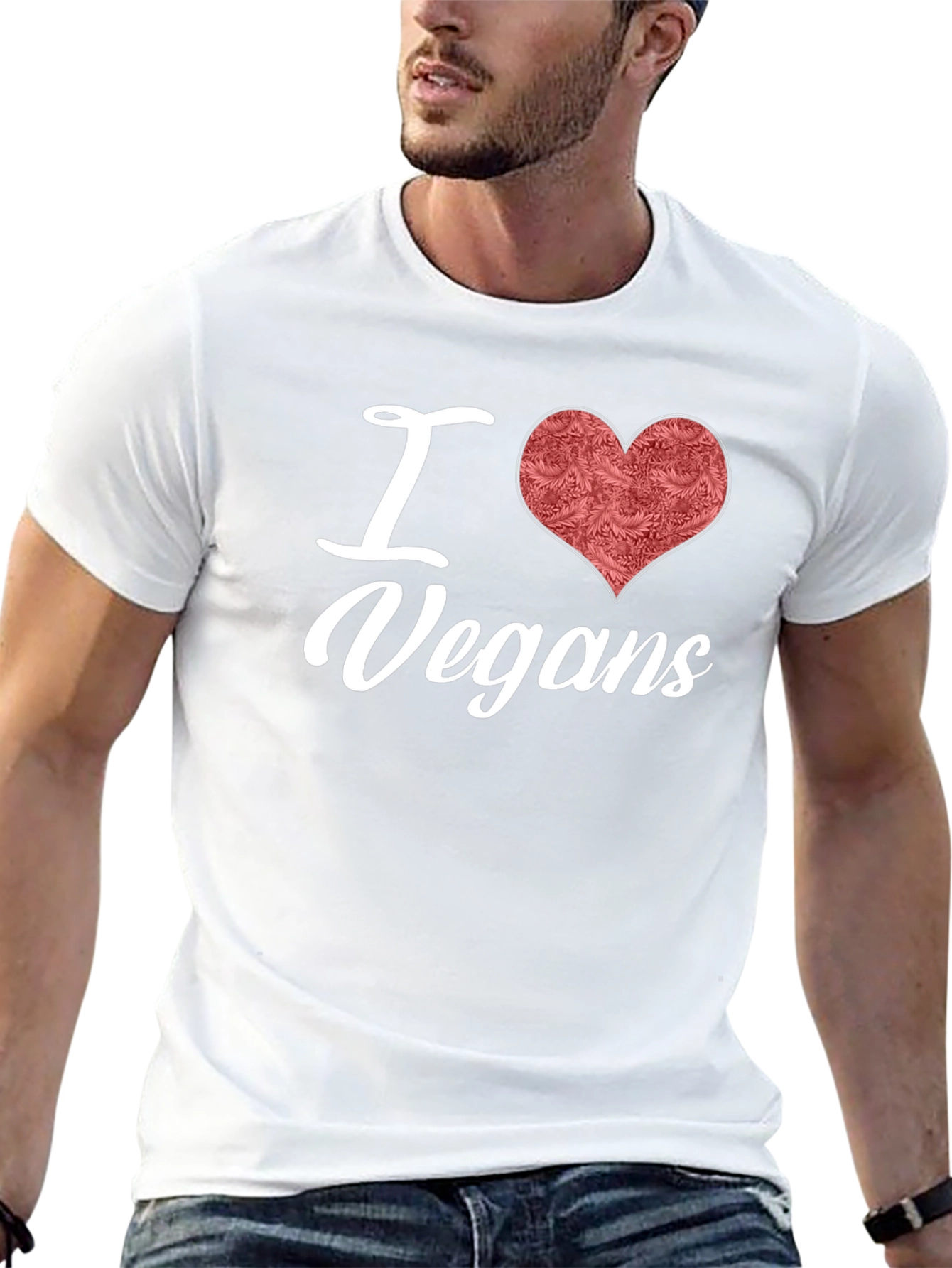 I Heart Vegans Graphic Tee - Black