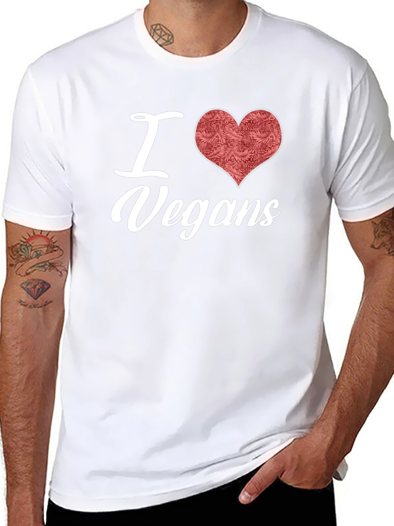I Heart Vegans Graphic Tee - Black