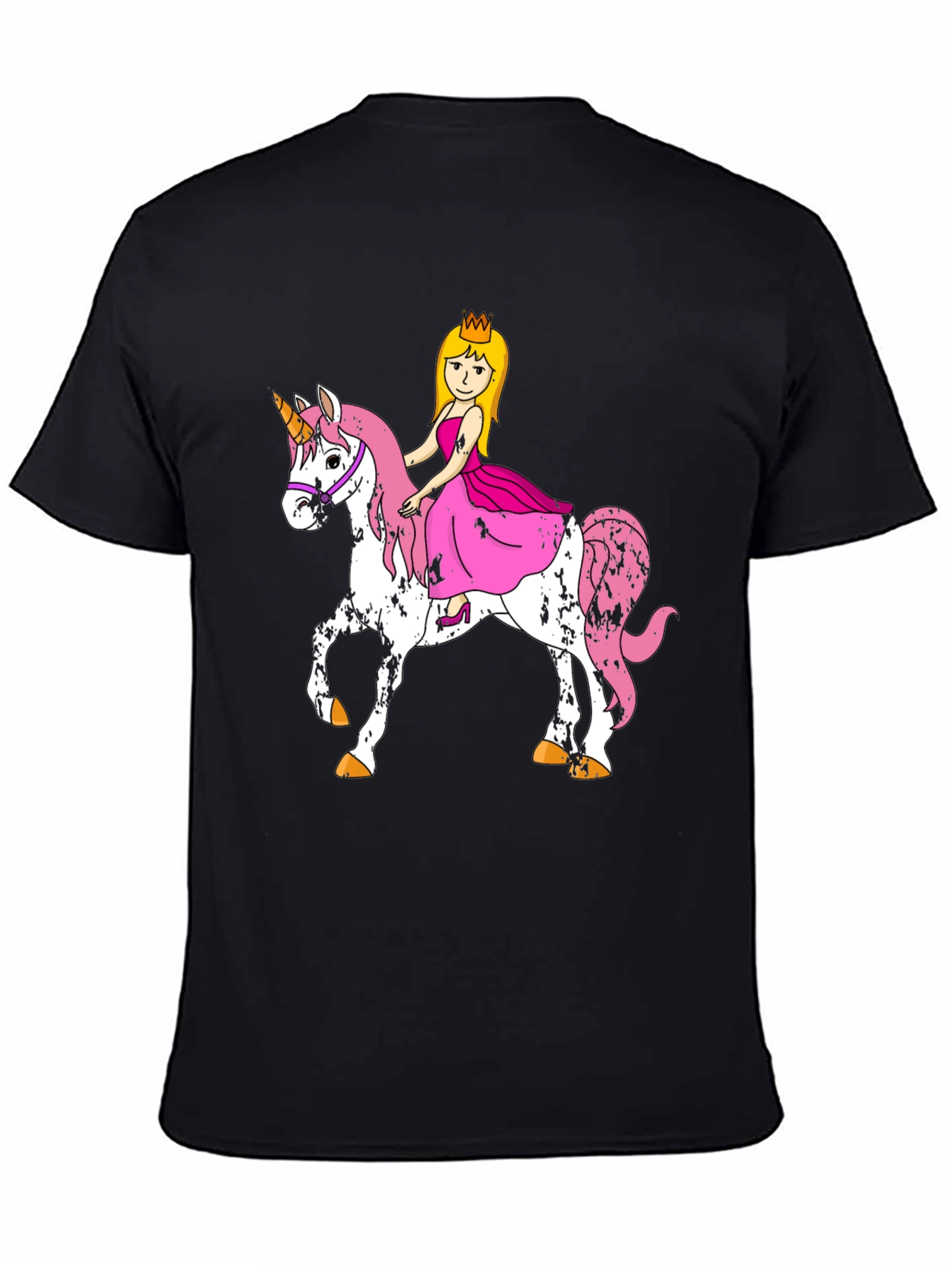 Princess Riding Unicorn Graphic T-Shirt