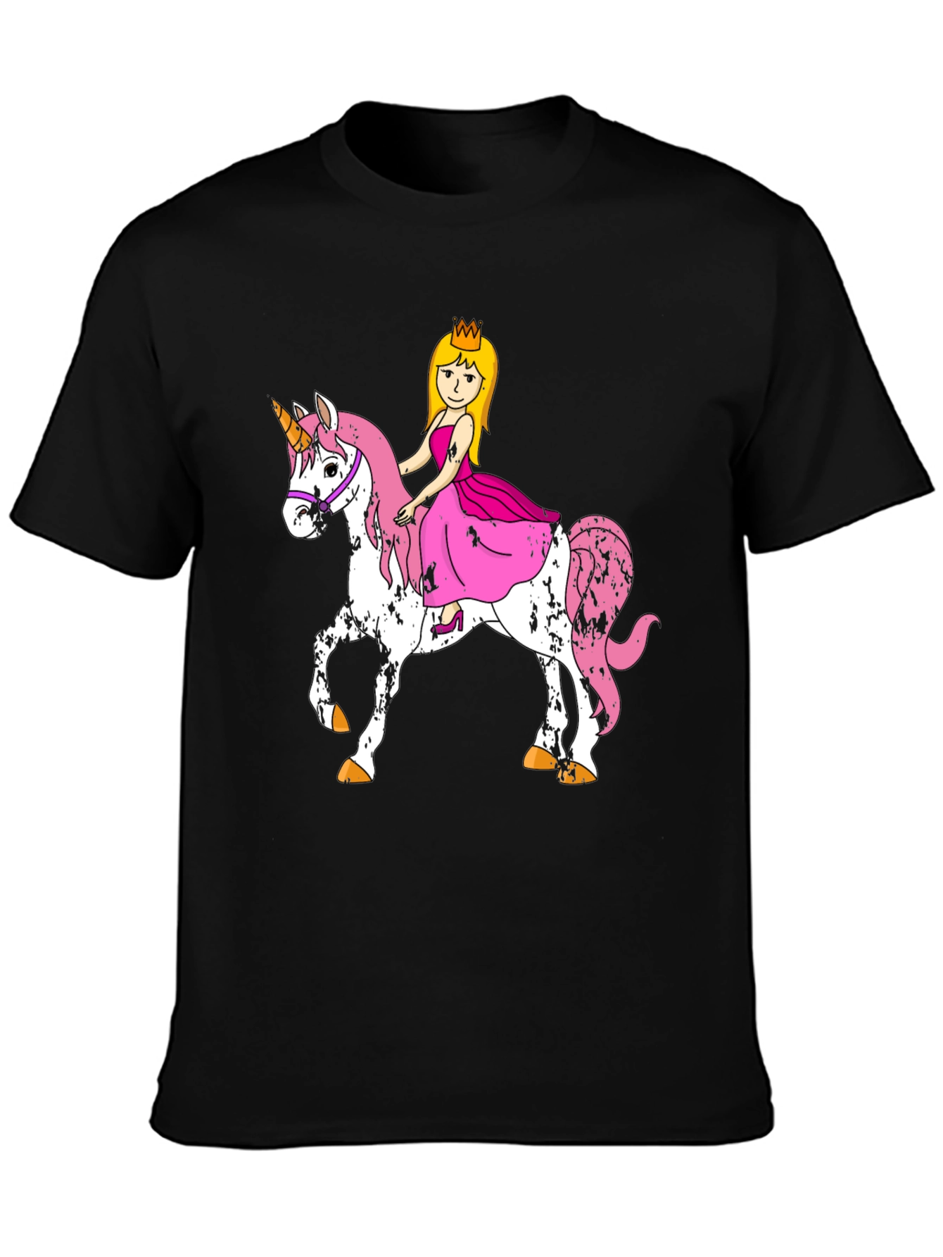 Princess Riding Unicorn Graphic T-Shirt