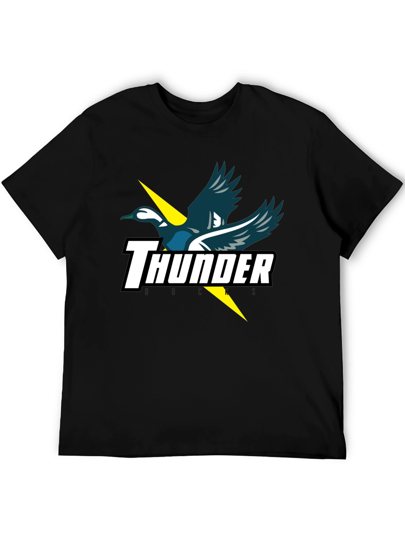 Thunder Ducks Graphic Tee - Black Cotton T-Shirt