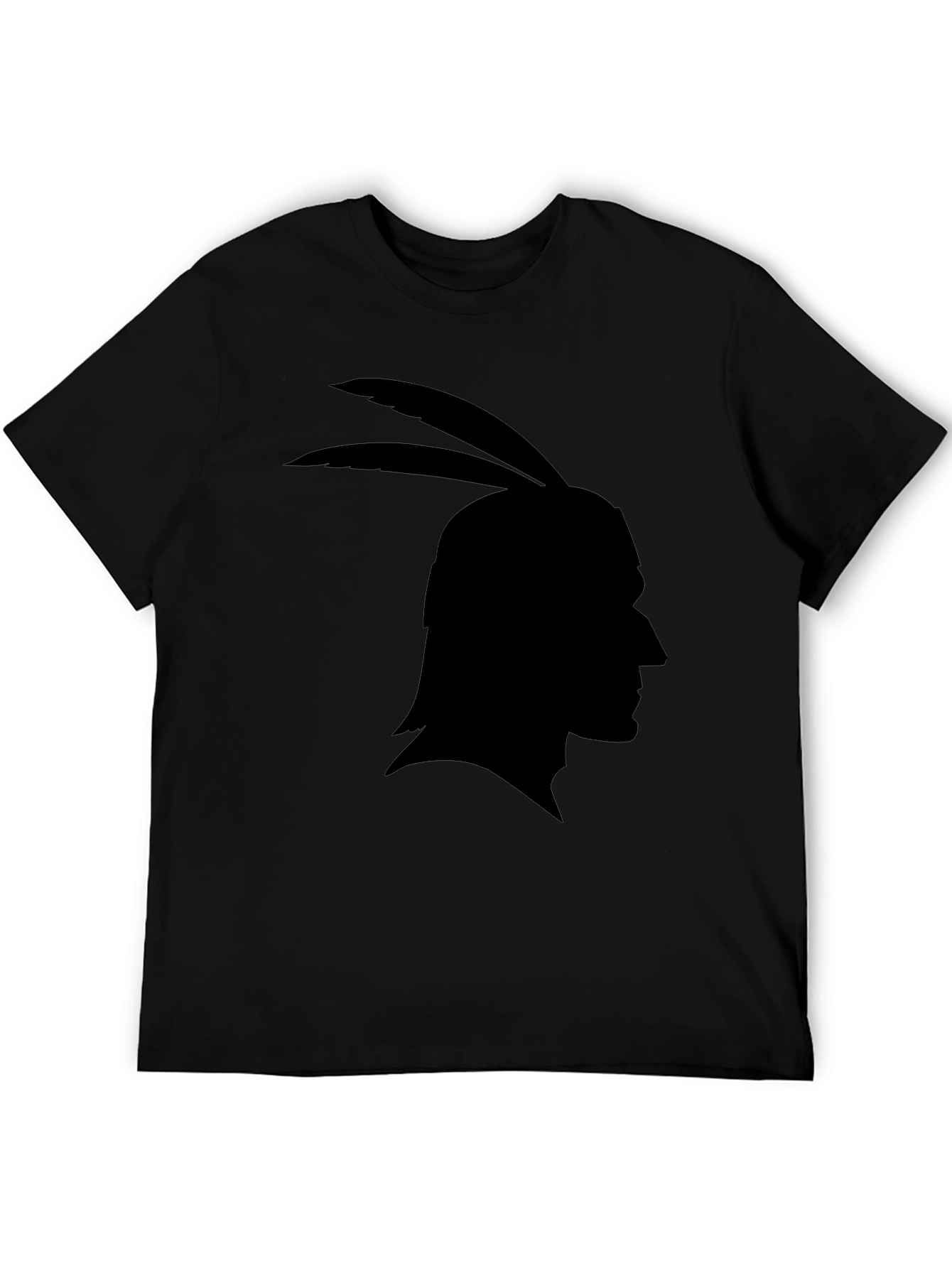 Native American Silhouette Black T-Shirt