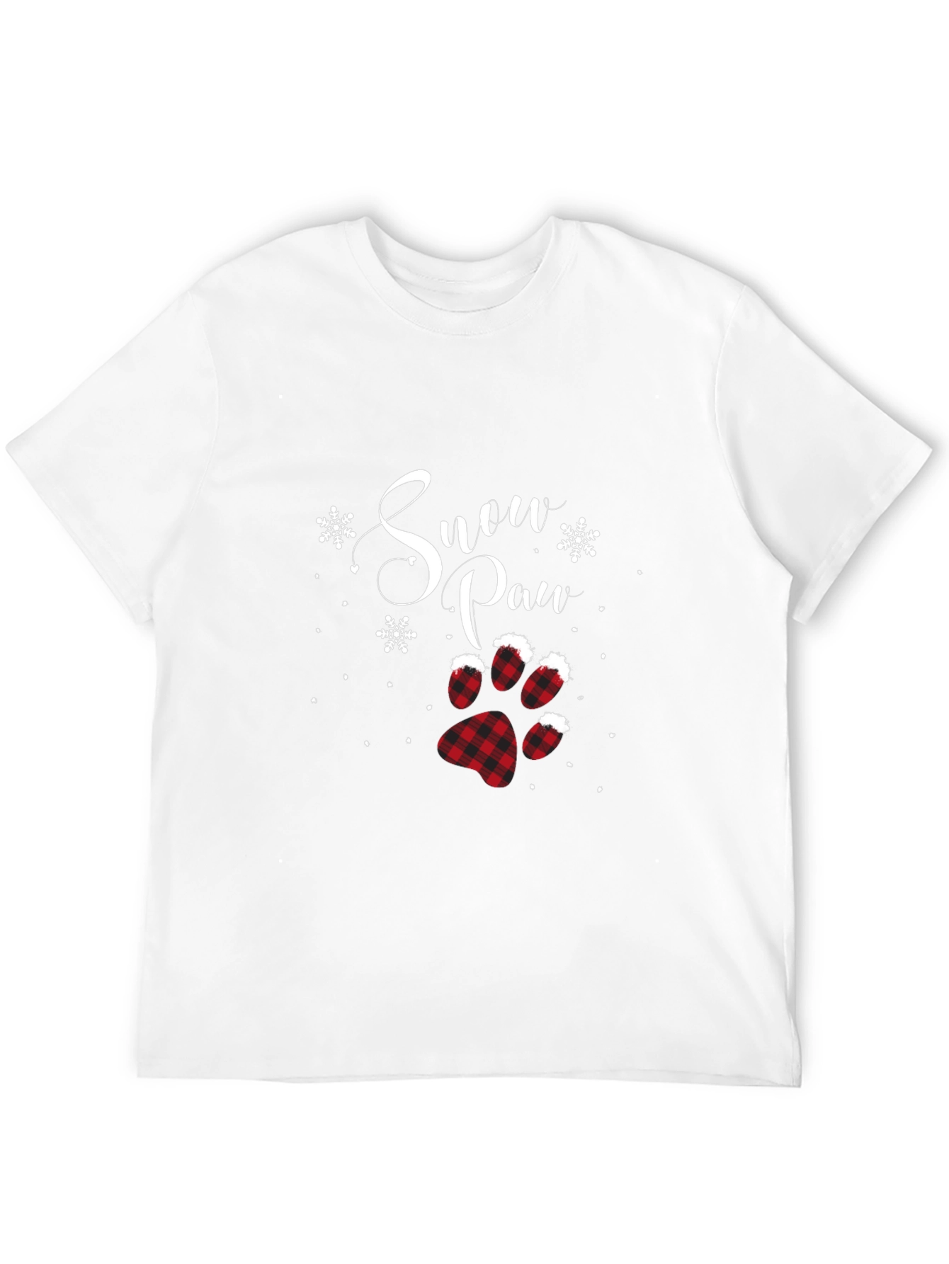 Snow Paw Buffalo Plaid Graphic Tee