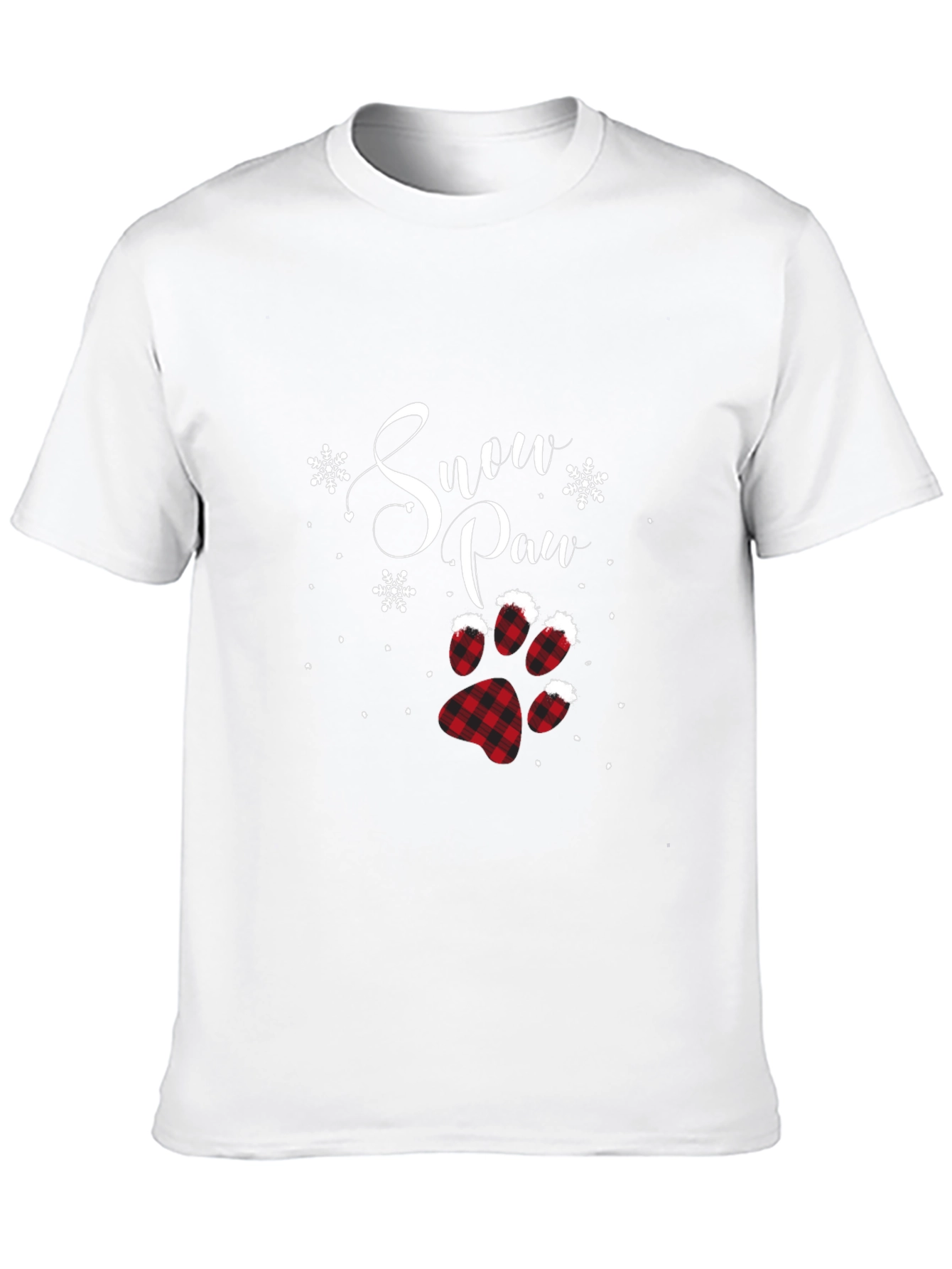 Snow Paw Buffalo Plaid Graphic Tee