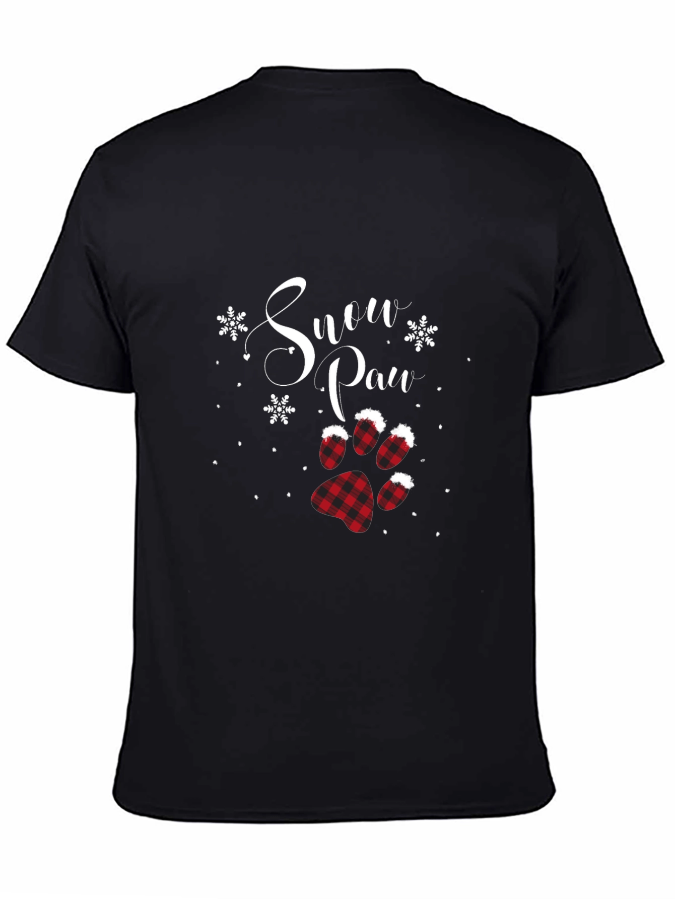 Snow Paw Buffalo Plaid Graphic Tee