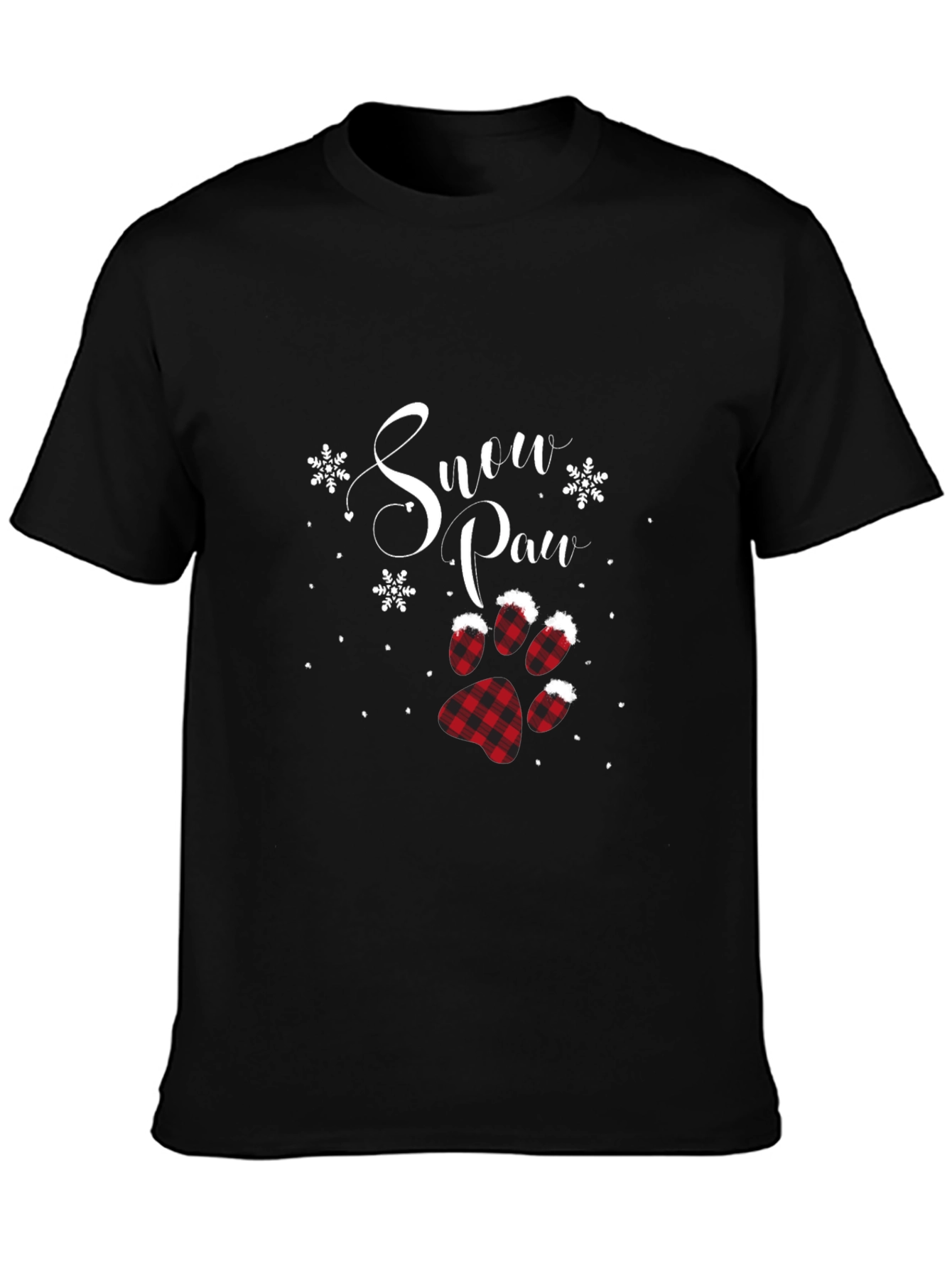 Snow Paw Buffalo Plaid Graphic Tee