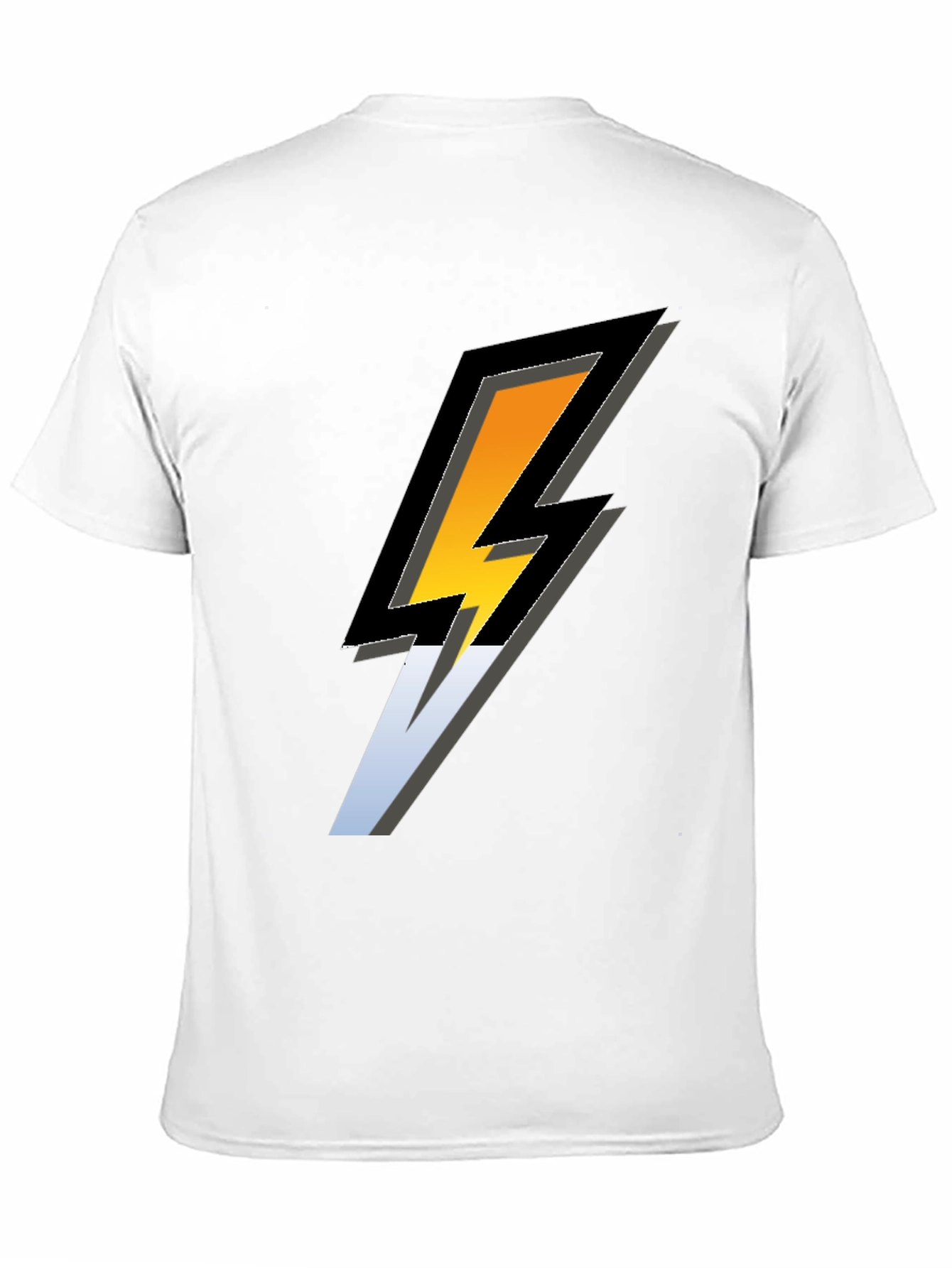 Bold Lightning Bolt Graphic Black T-Shirt