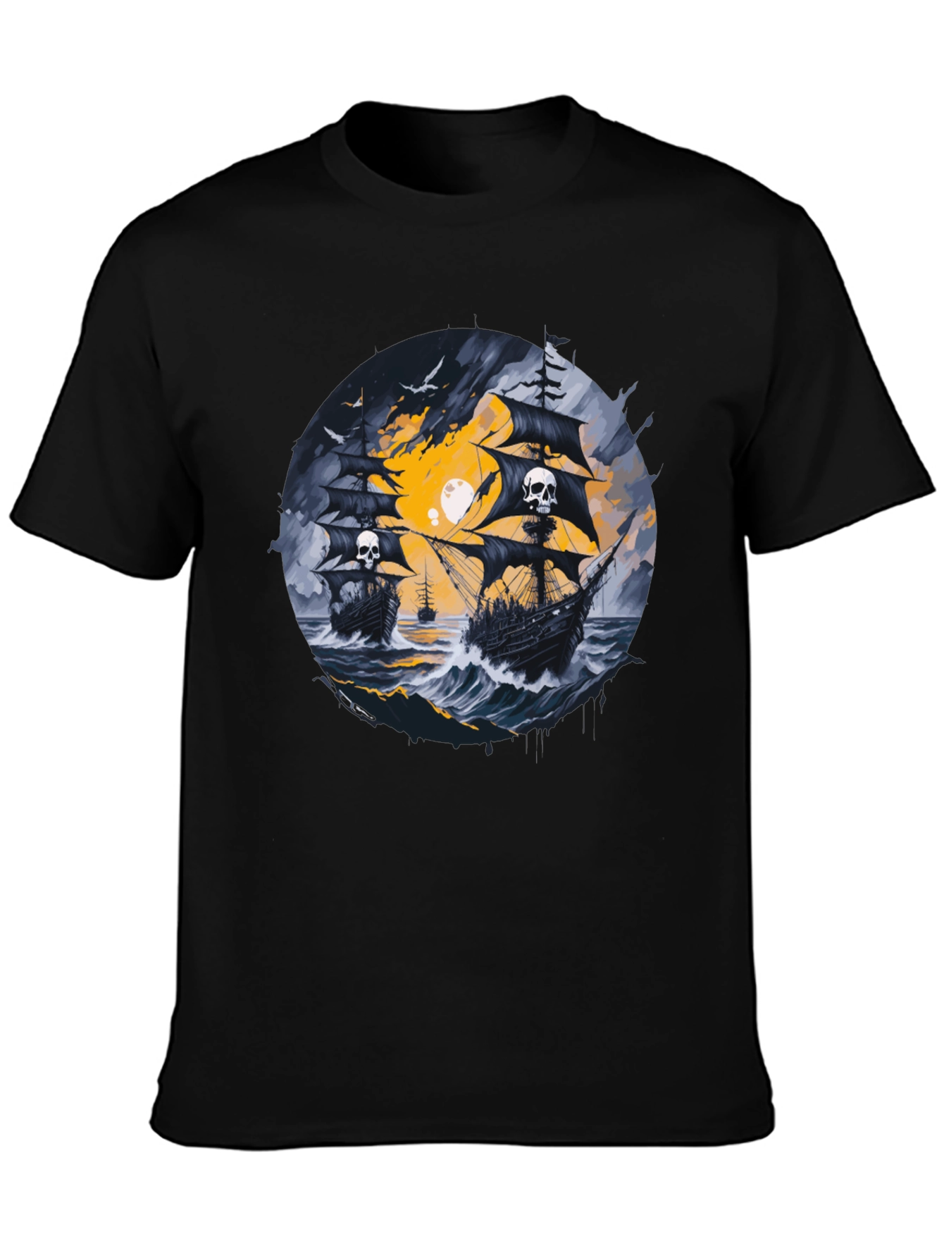Skull Pirate Ship T-Shirt