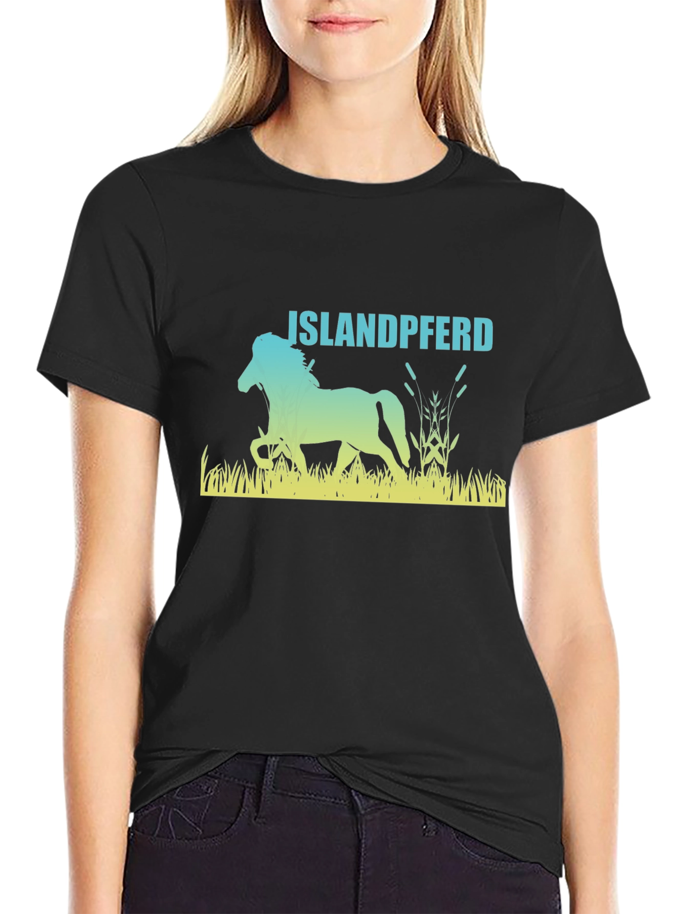 Islandpferd Horse Silhouette Graphic Tee