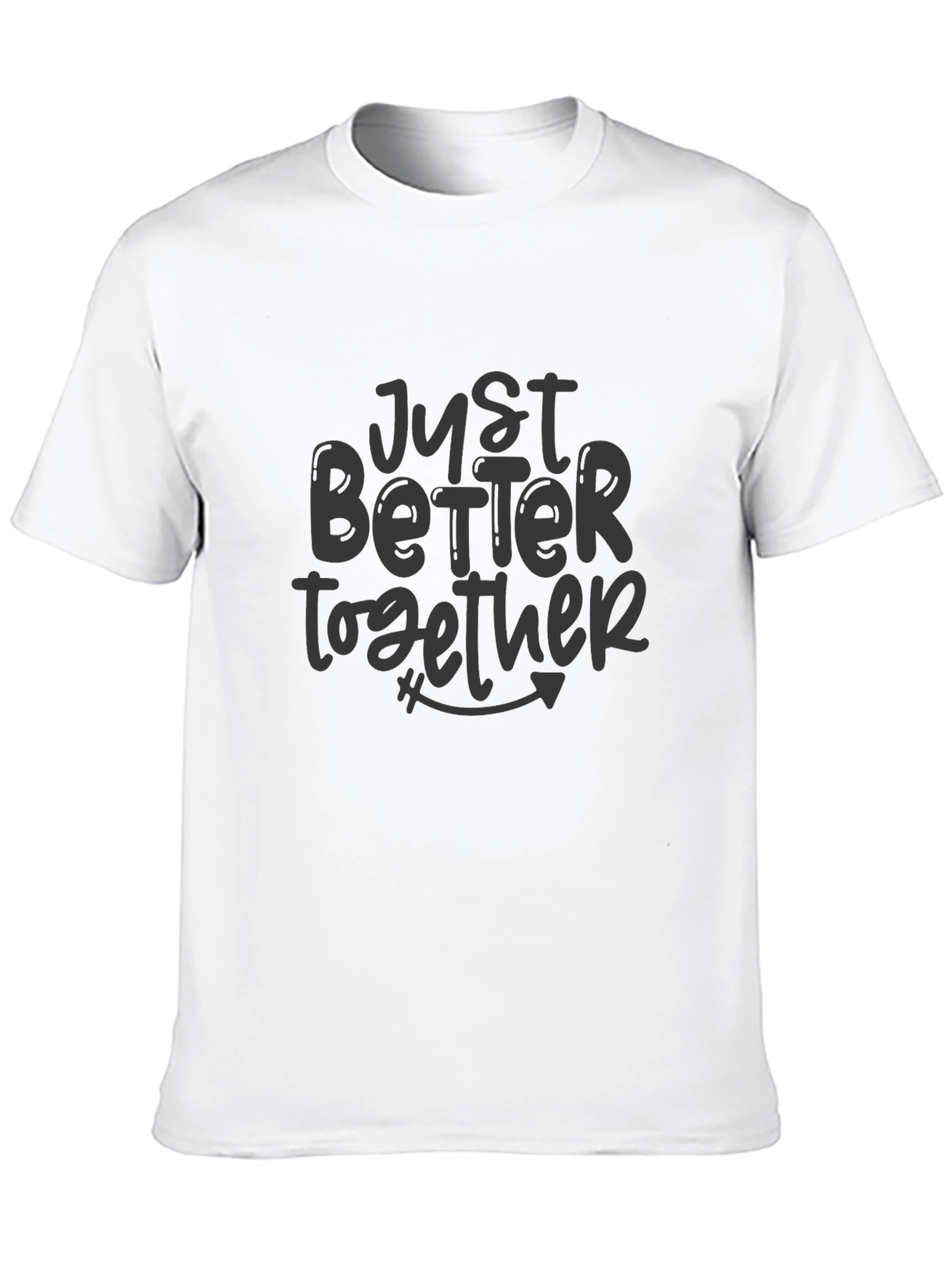 Just Better Together Black Graphic Tee