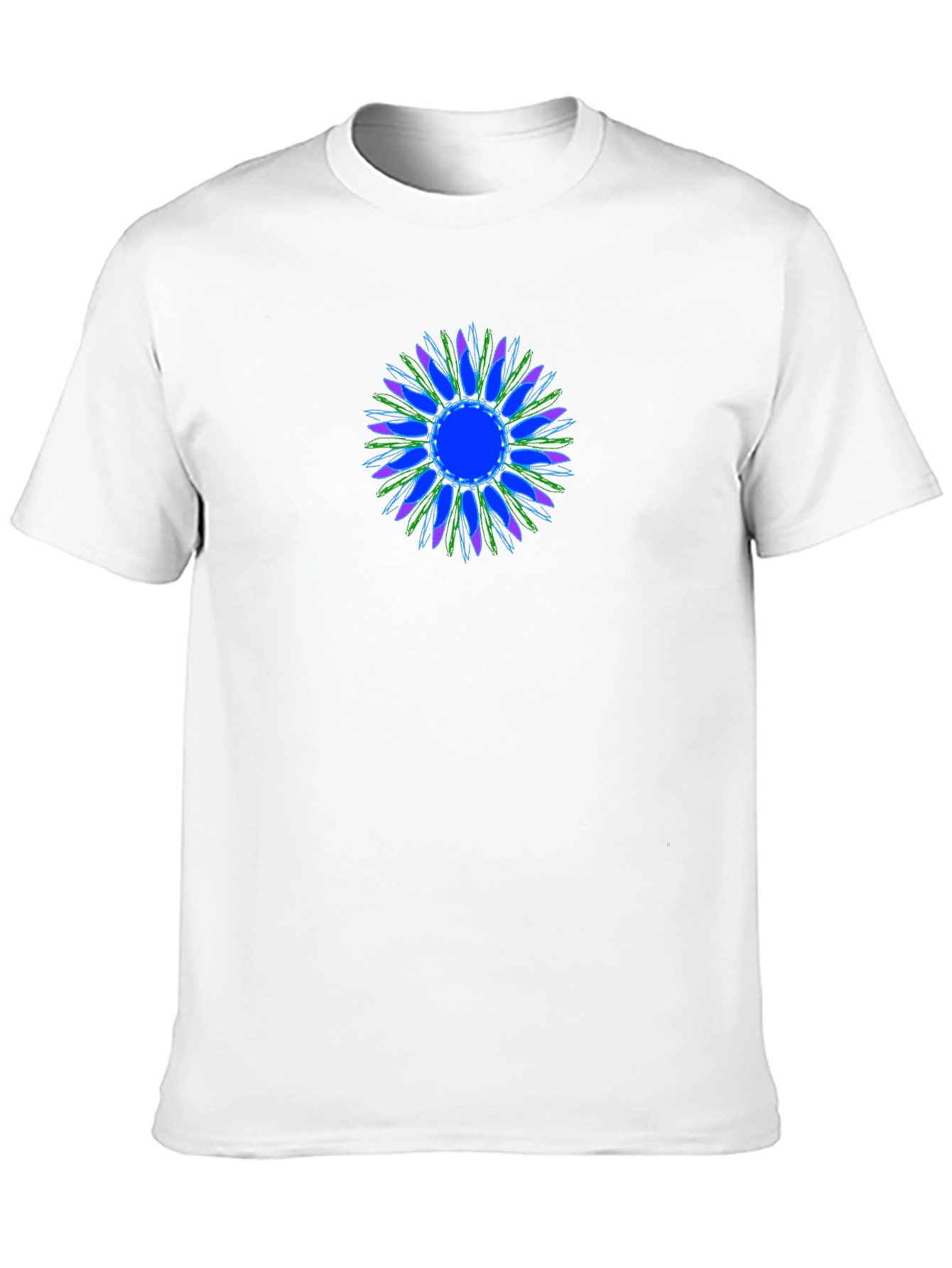 Abstract Floral Graphic Tee - Black