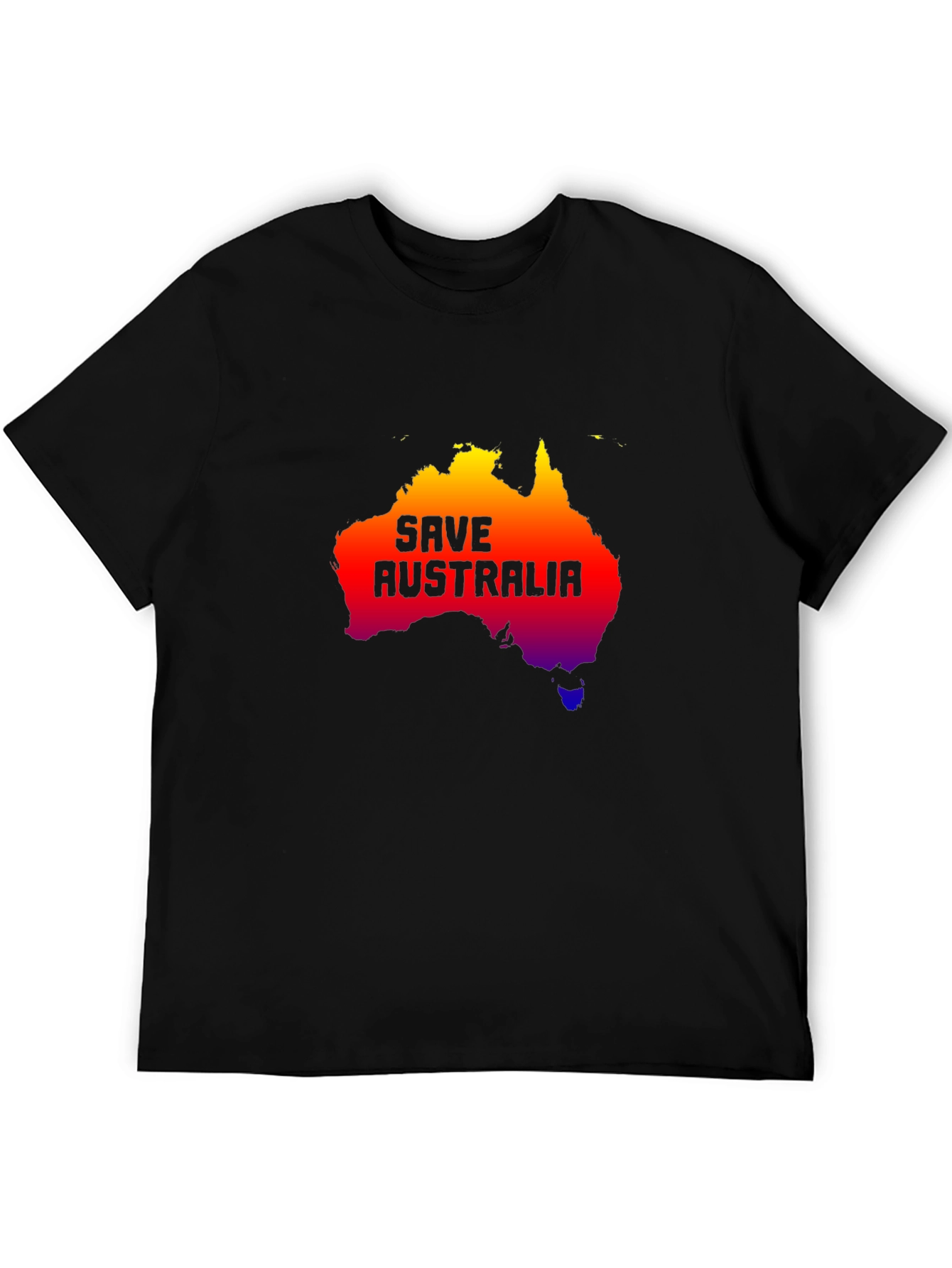 Save Australia Graphic Tee - Black Cotton T-Shirt
