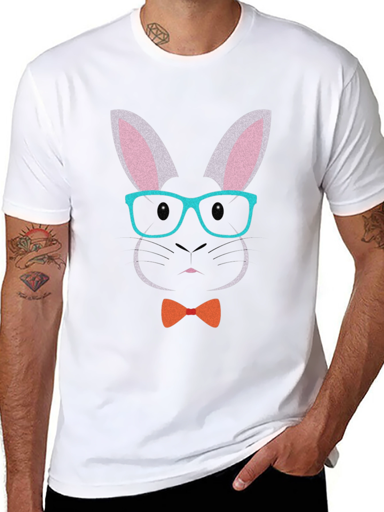 Funny Bunny Face T-Shirt - Easter Apparel
