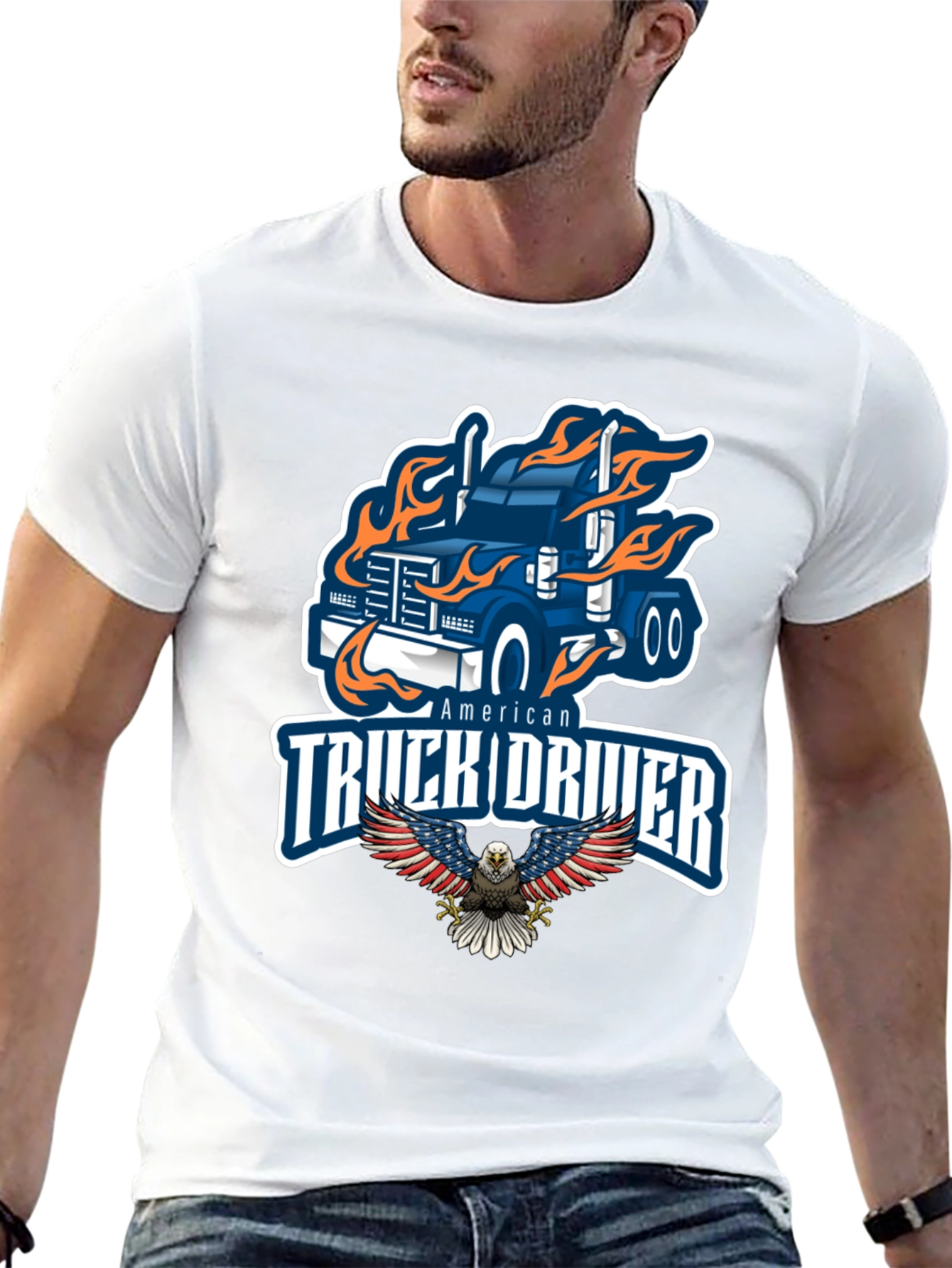 American Truck Driver Graphic Tee