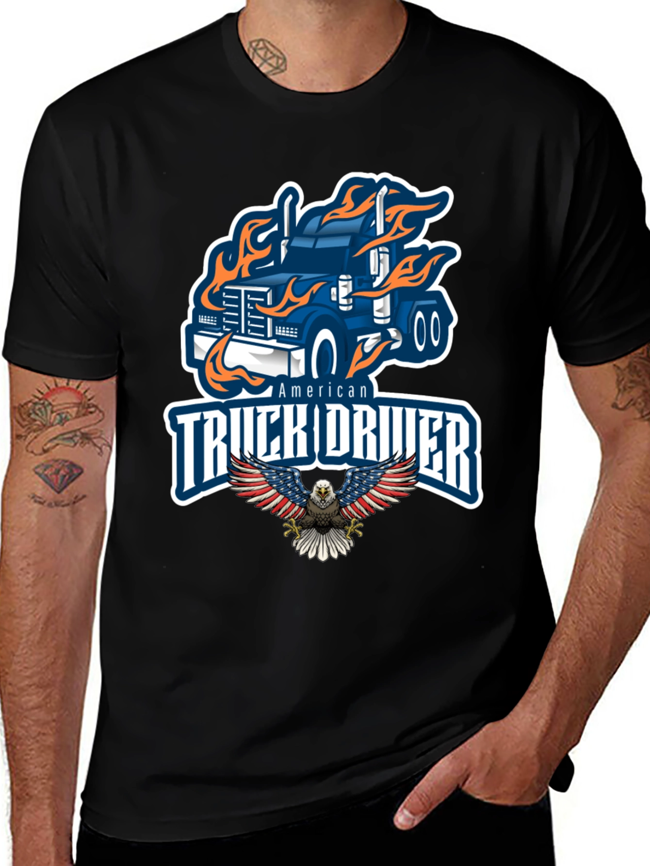 American Truck Driver Graphic Tee