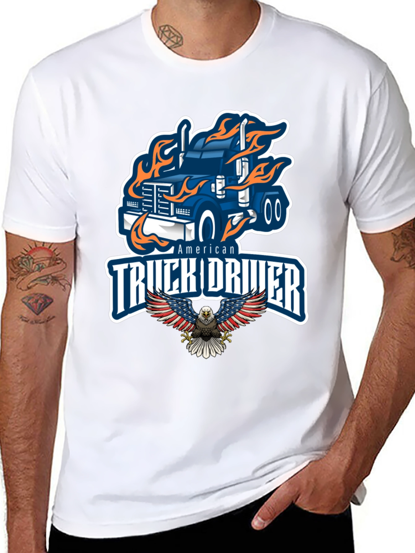 American Truck Driver Graphic Tee