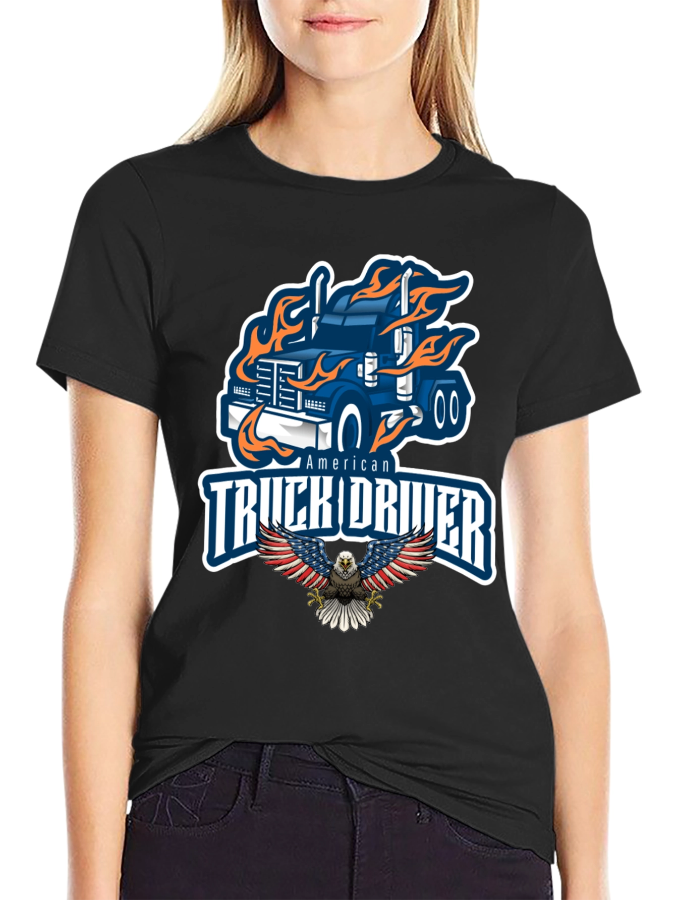 American Truck Driver Graphic Tee