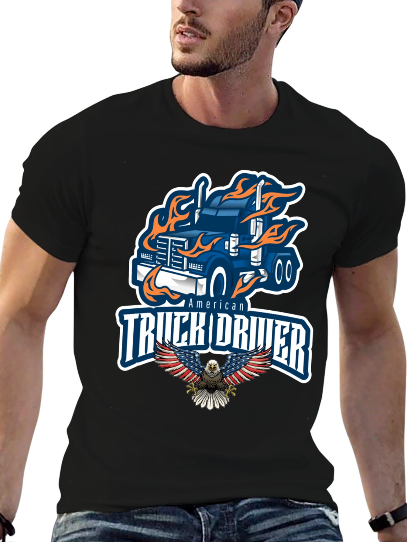 American Truck Driver Graphic Tee