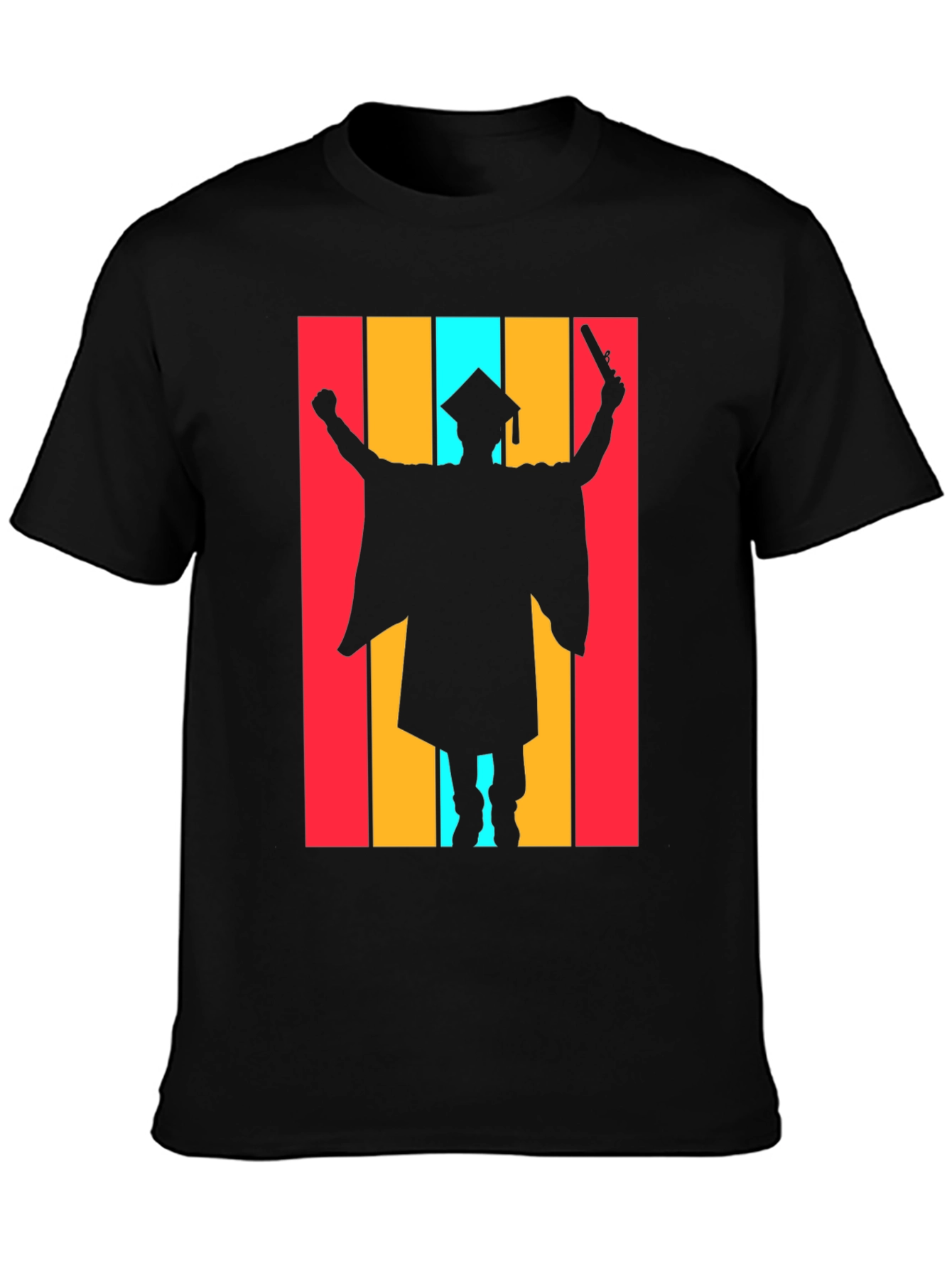 Graduation Silhouette Black T-Shirt