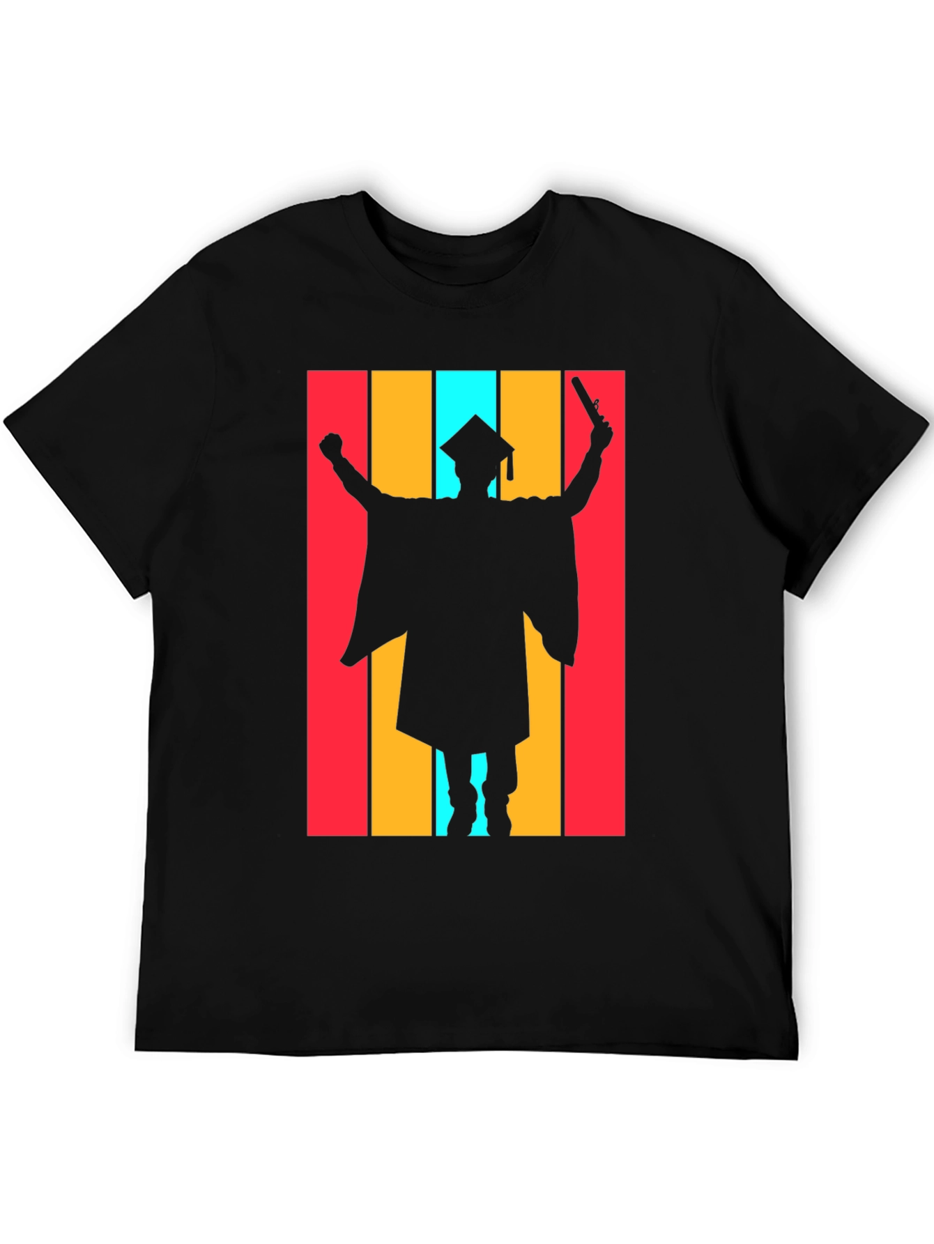 Graduation Silhouette Black T-Shirt