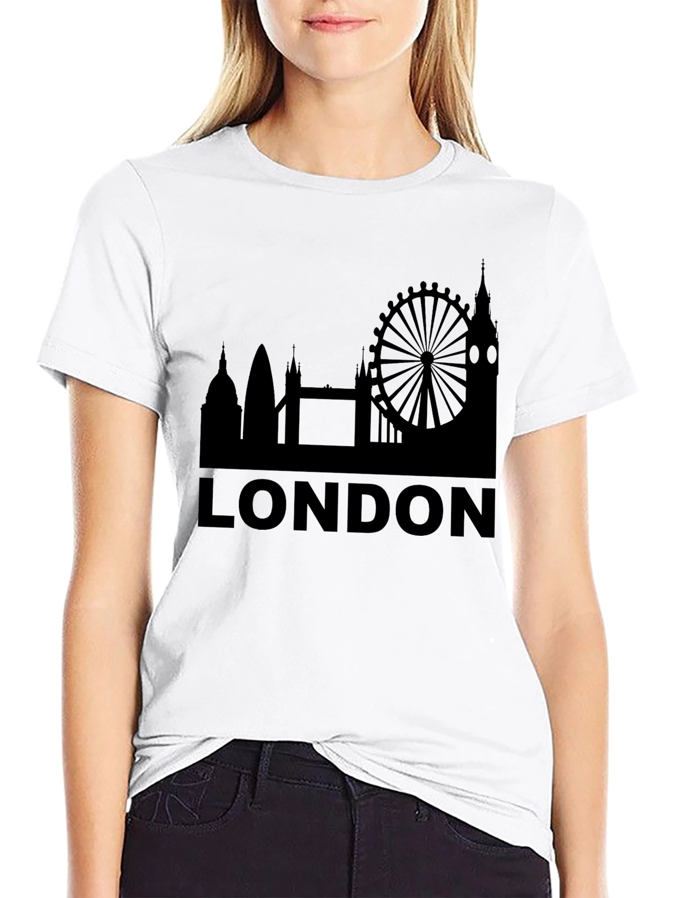 London Skyline Black T-Shirt