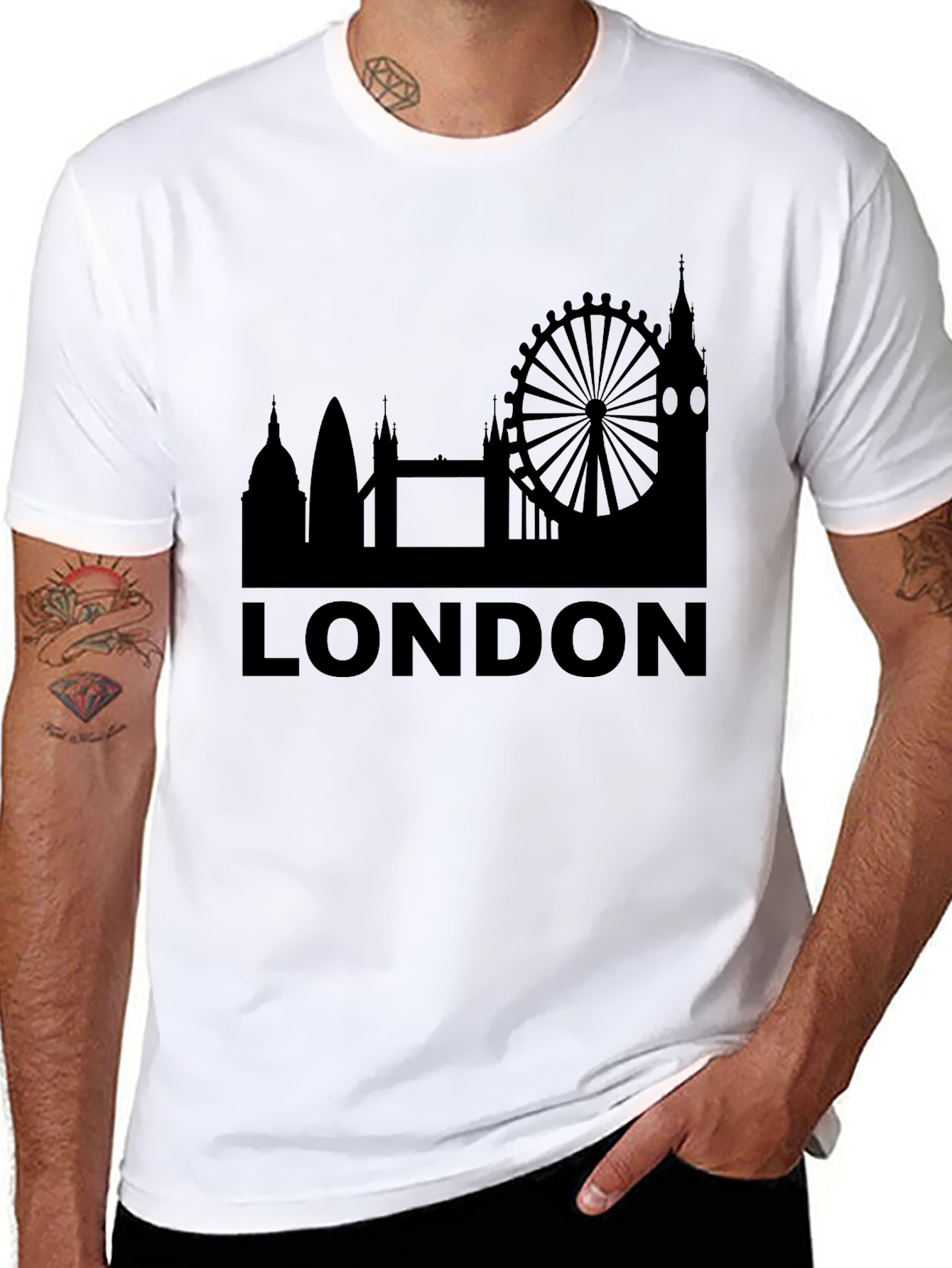 London Skyline Black T-Shirt