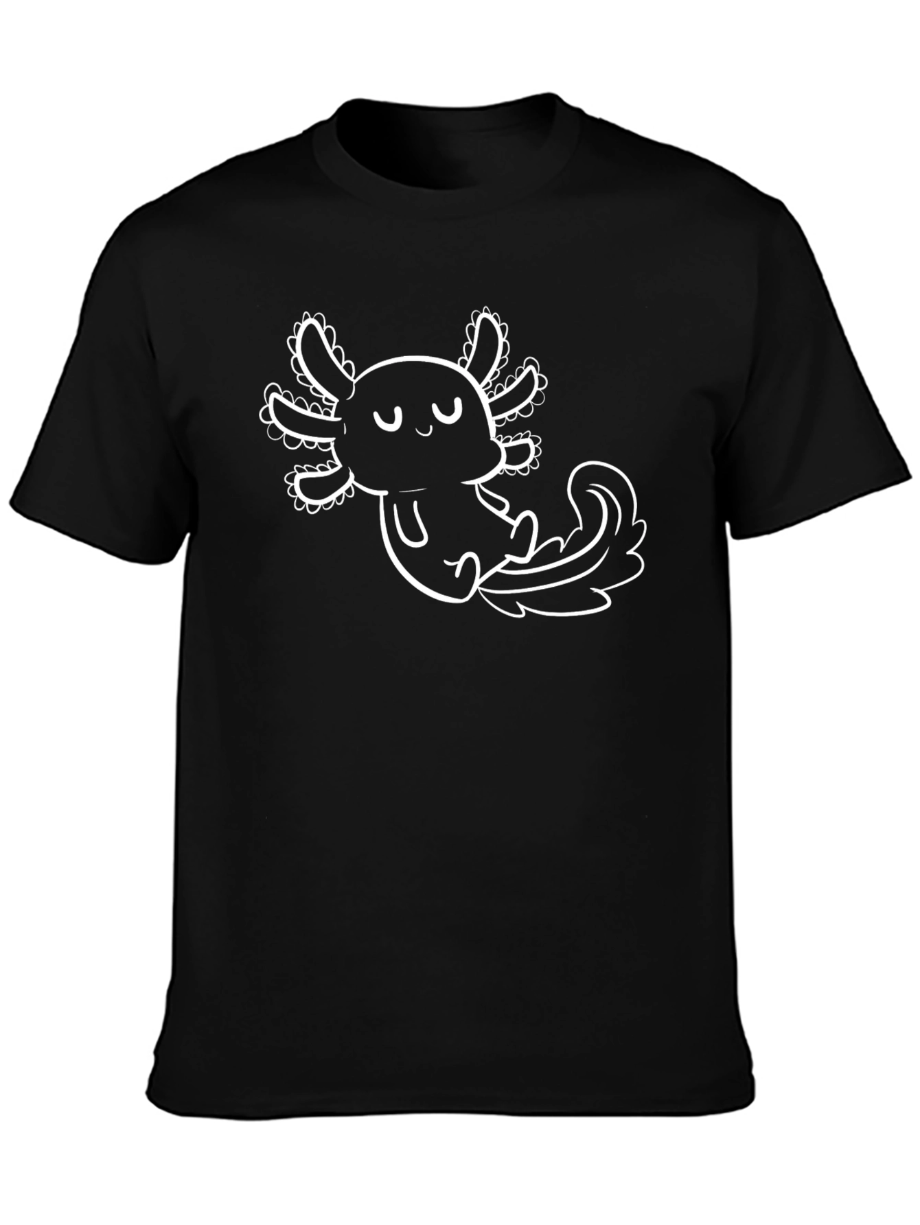 Cute Axolotl Graphic Tee - Black Unisex T-Shirt